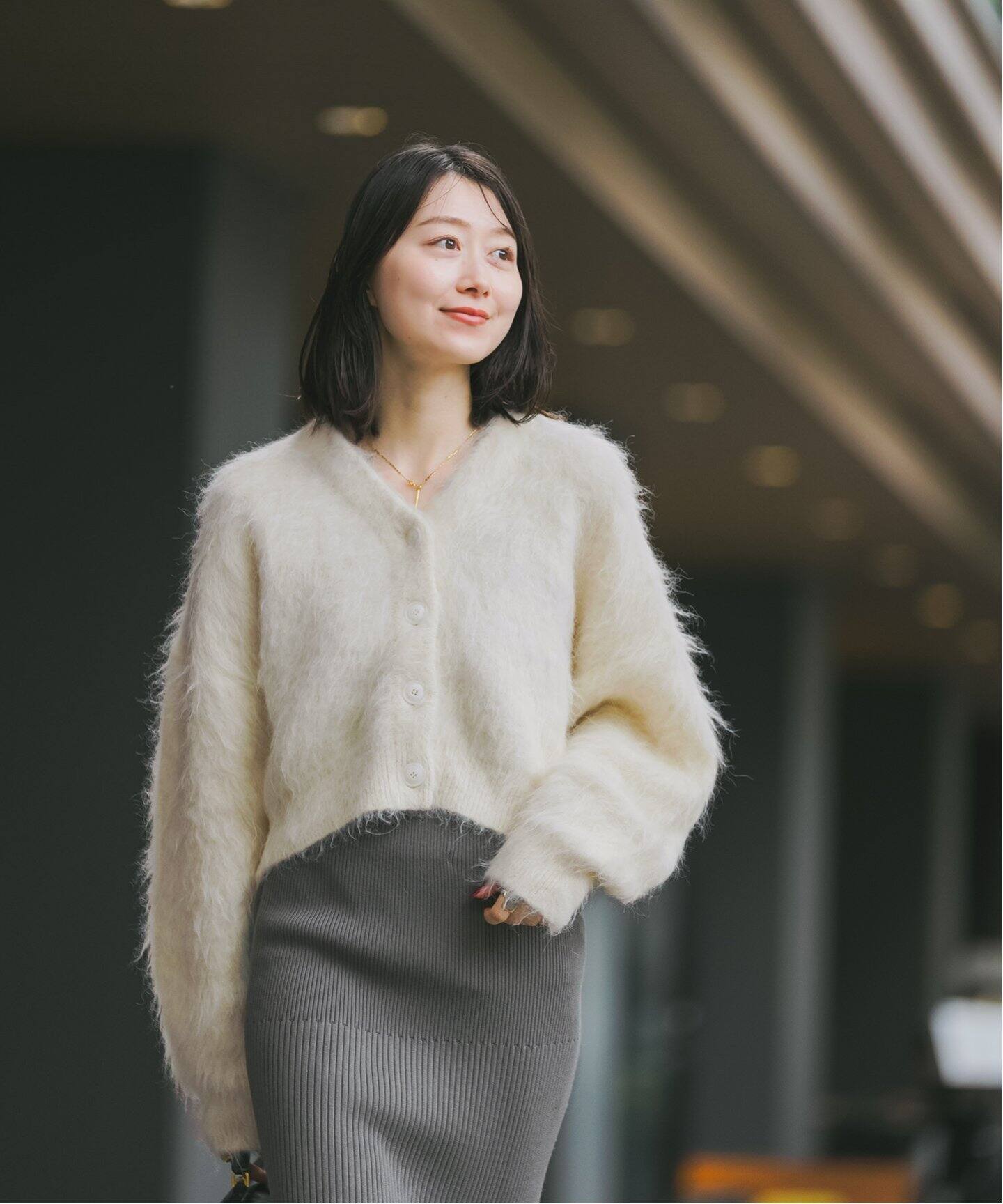 アルパカ混シャギーショートカーデ（ニット／セーター）｜NOBLE  