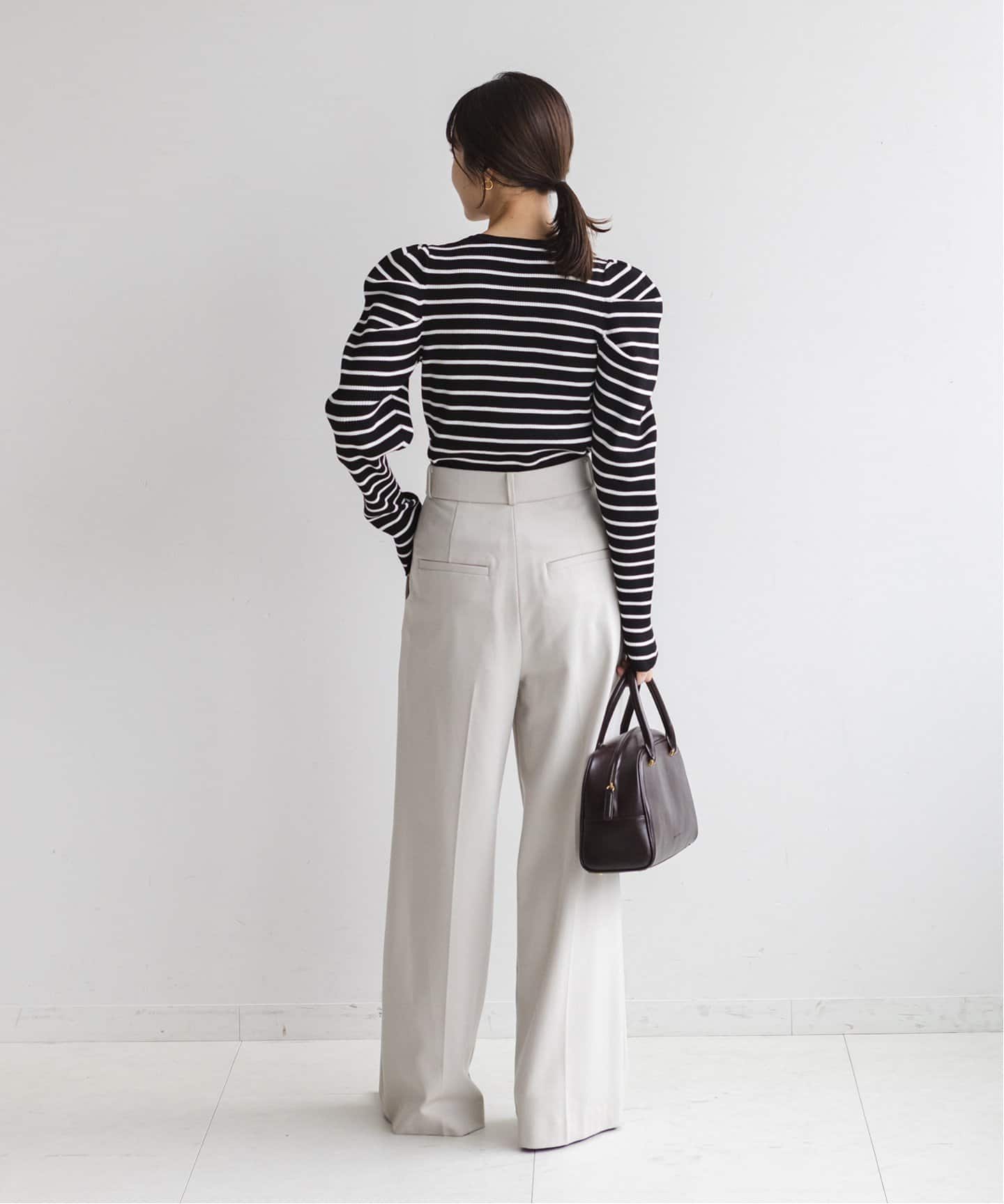 フロントリボンデザインスリーブニット（ニット／セーター）｜NOBLE