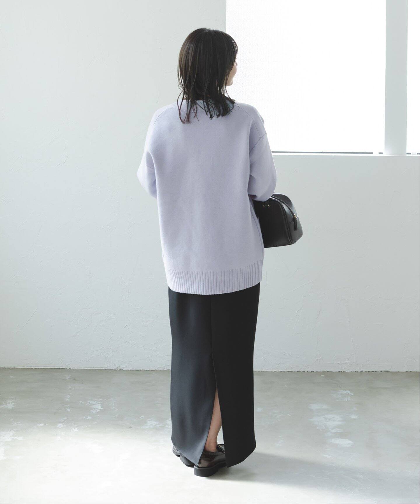 スムース編みオーバーカーデ（カーディガン）｜NOBLE（ノーブル）の