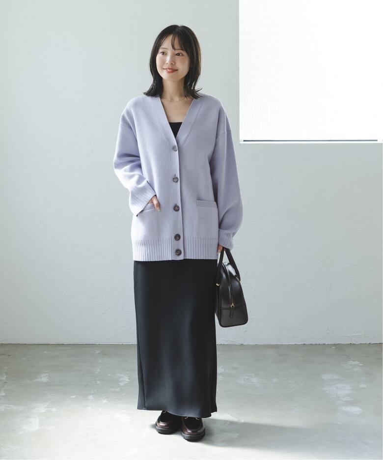 スムース編みオーバーカーデ（カーディガン）｜NOBLE（ノーブル）の  
