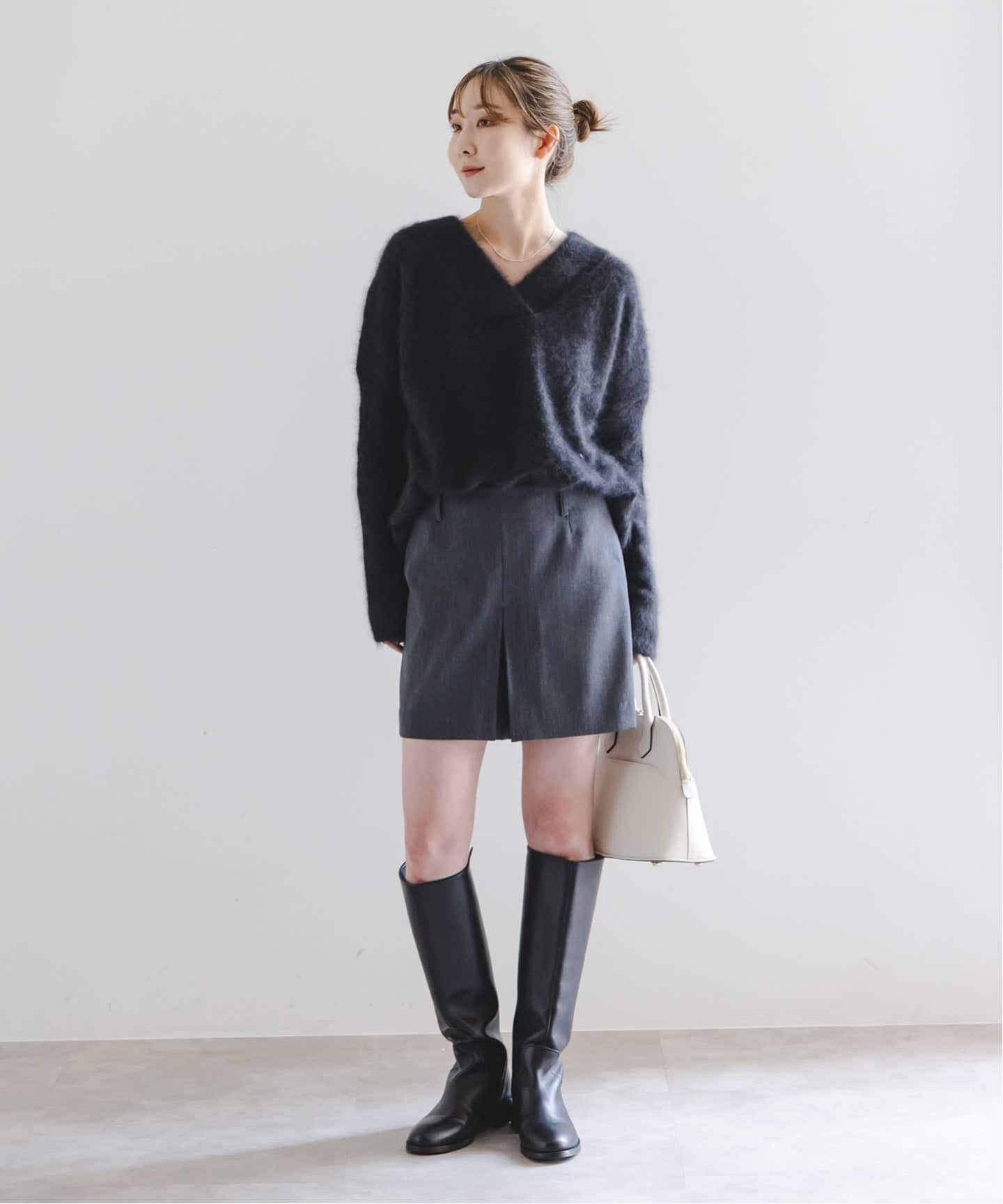 ファーニットVネックプルオーバー（ニット／セーター）｜NOBLE