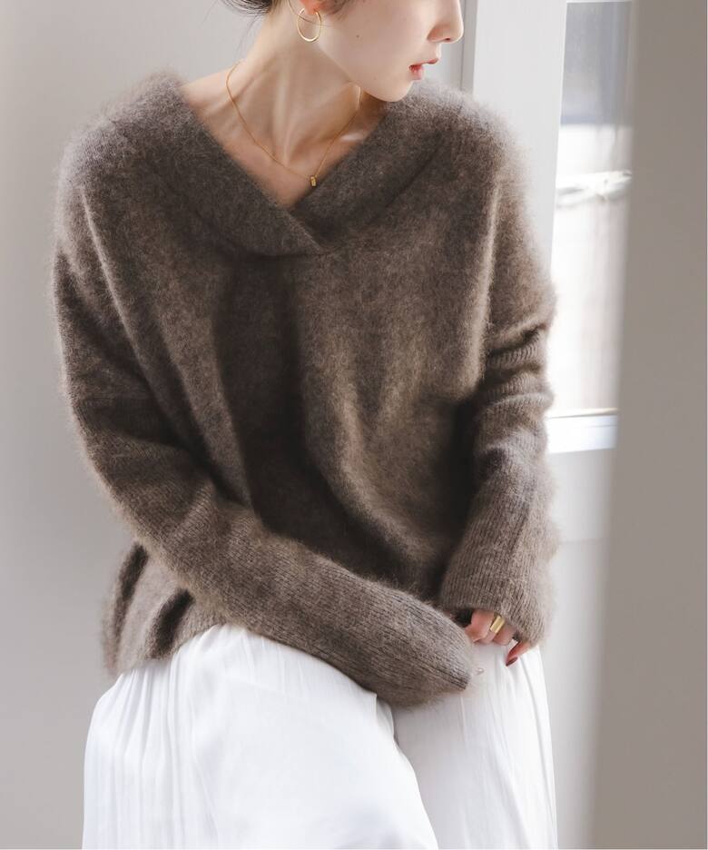 ファーニットVネックプルオーバー（ニット／セーター）｜NOBLE  