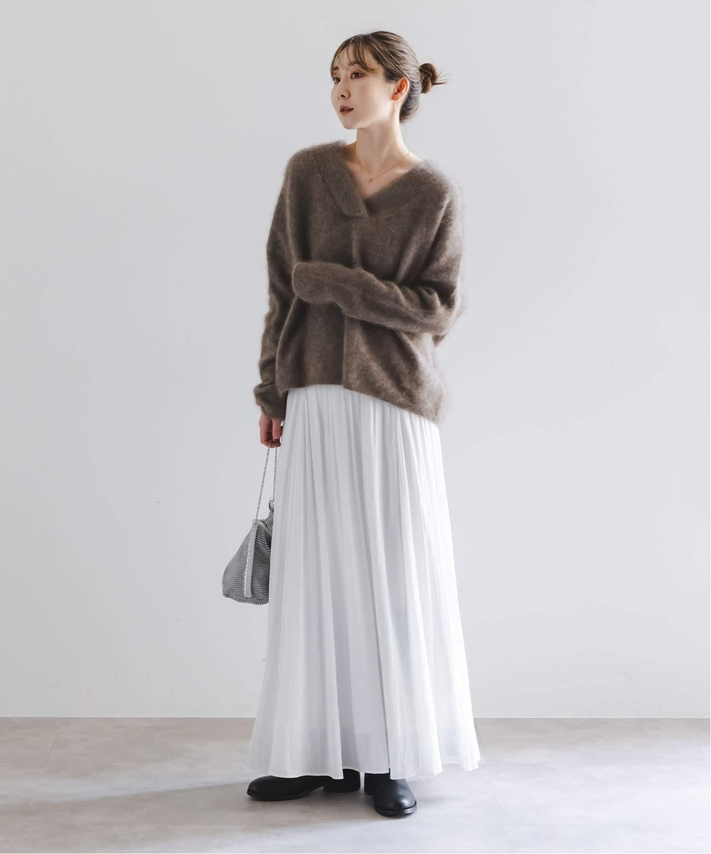 ファーニットVネックプルオーバー（ニット／セーター）｜NOBLE