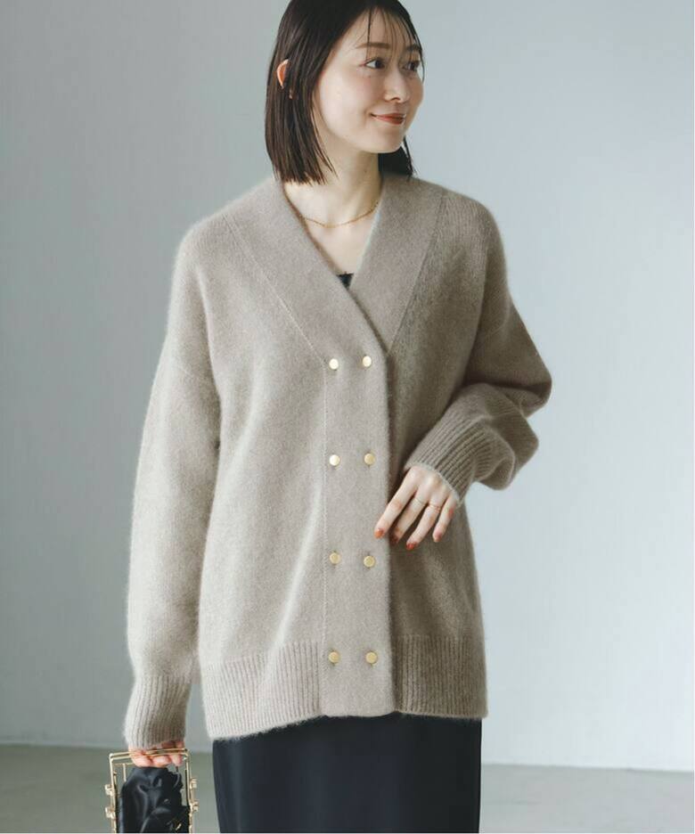 YAK/ヤク ダブルボタンニットカーディガン（ニット／セーター）｜NOBLE  