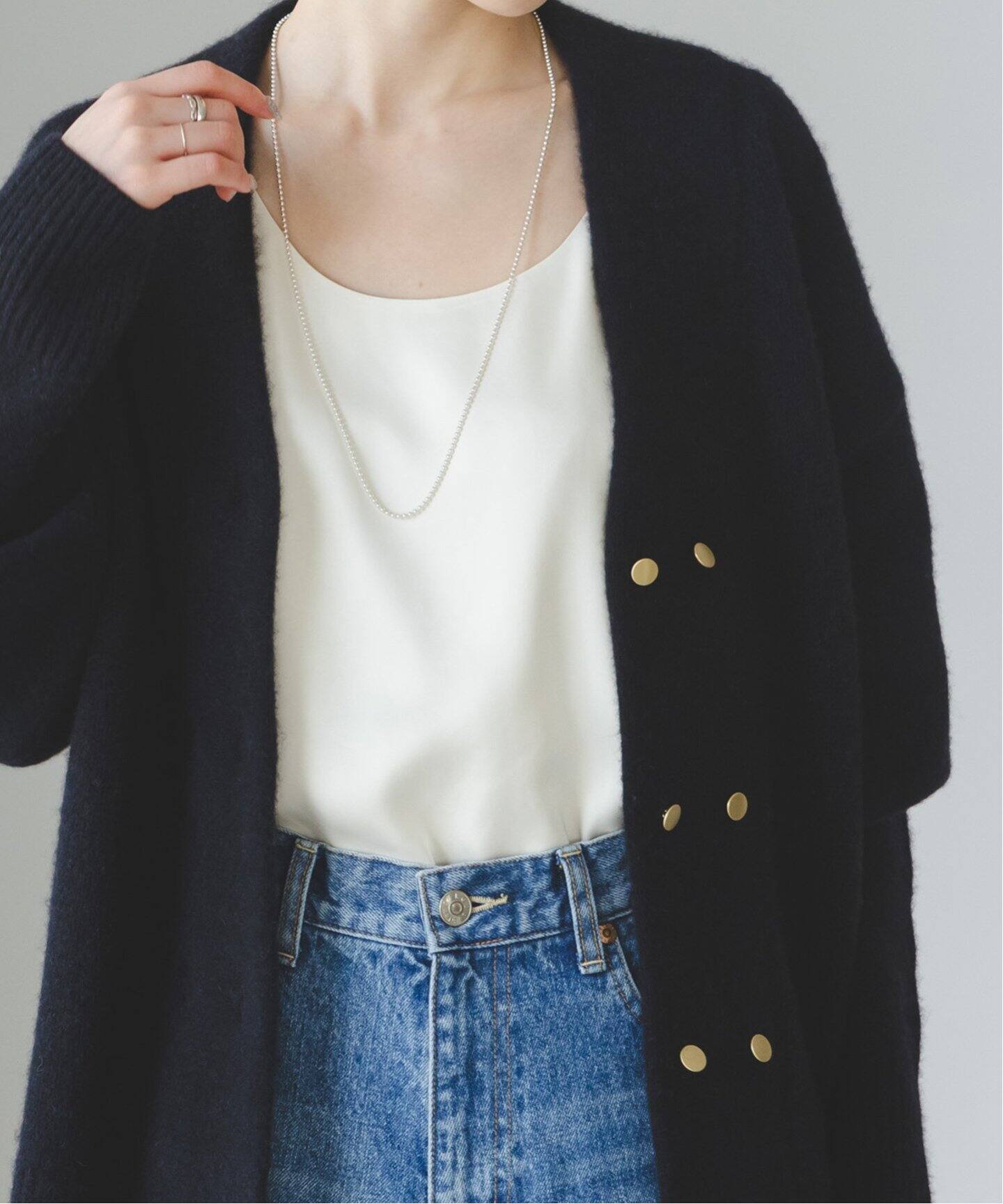 追加》YAK/ヤク ダブルボタンニットカーディガン 2（ニット／セーター