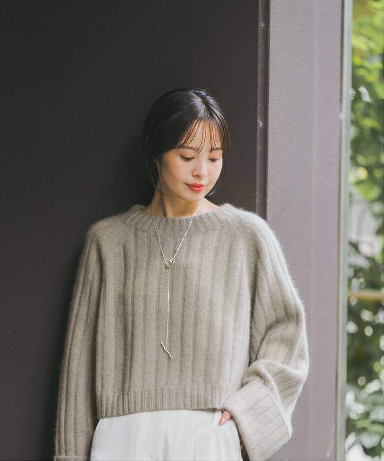 NOBLE YAK/ヤク ワイドリブニットプルオーバー 