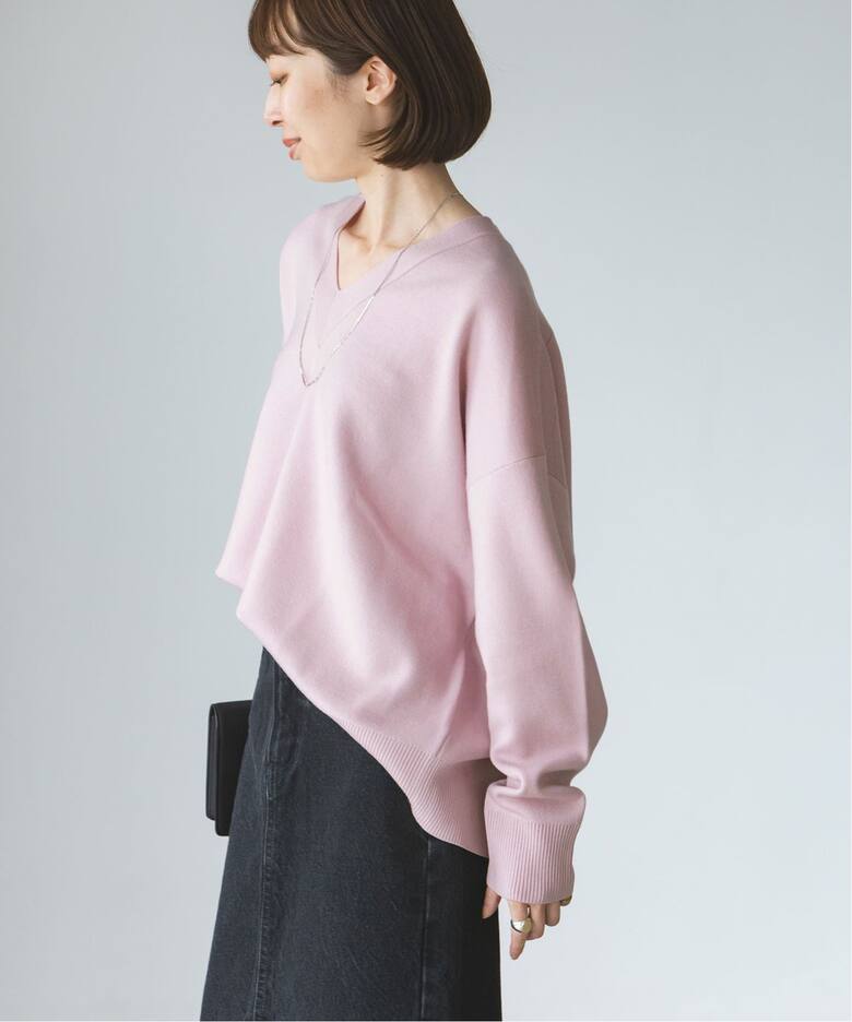 ファインメリノウールVネックニット（ニット／セーター）｜NOBLE  