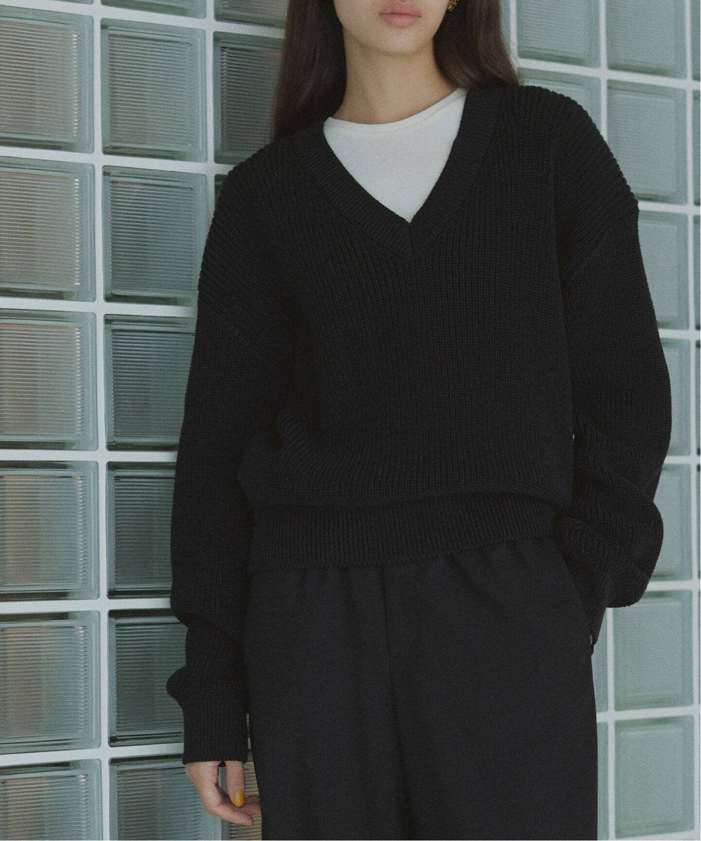 ELENI/エルニ 片畦オーバーショルダーニット（ニット／セーター  