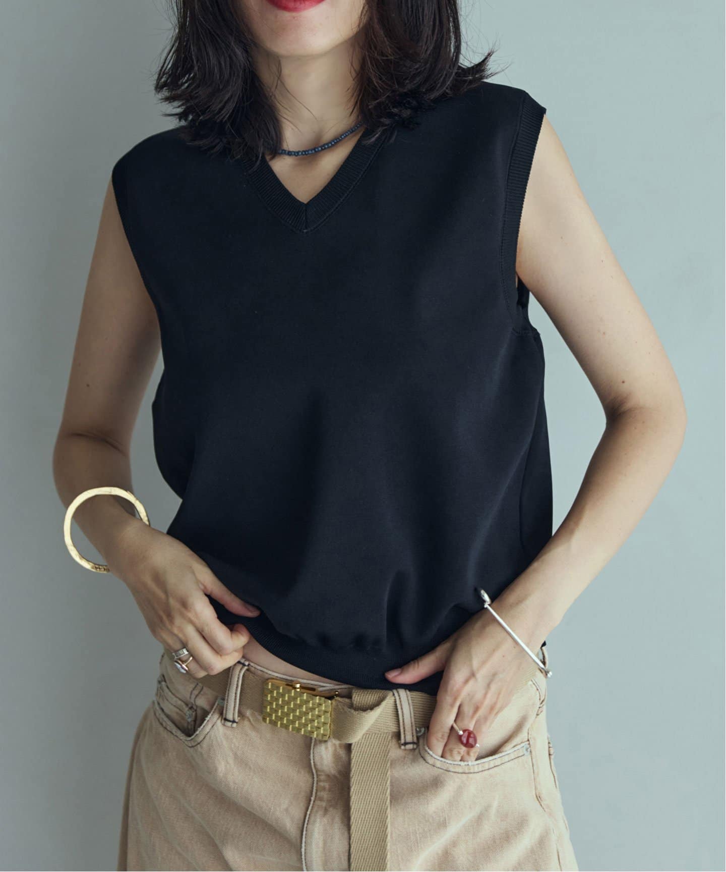 NOBLE ELENI×THENIMEタートル ELENI×THENIME ニットジャケット（ノーカラージャケット