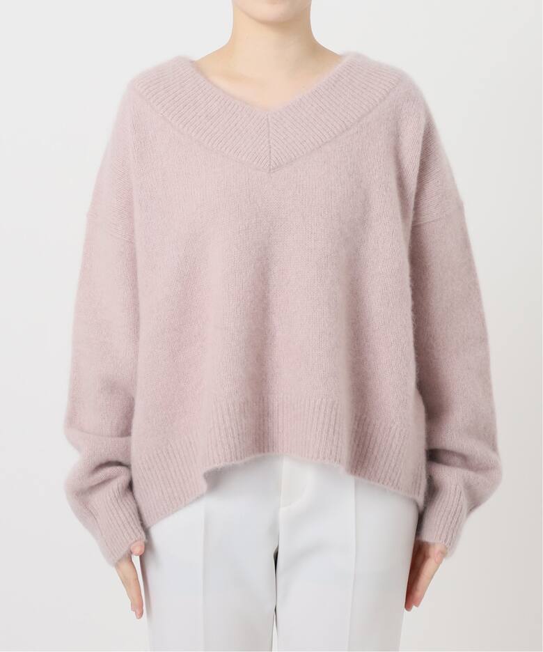 追加》YAK/ヤク ワイドVネックニット 3（ニット／セーター）｜NOBLE  