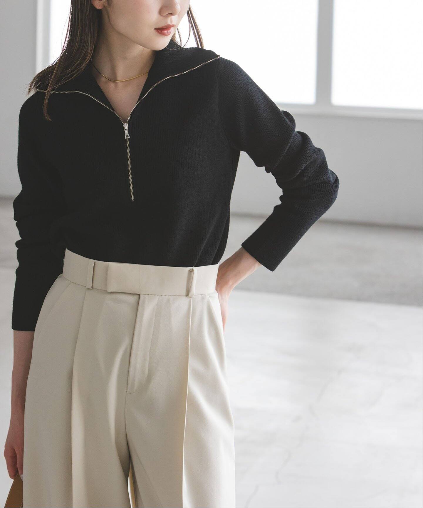 noble 快適 ニットセットアップ(ブラック) 