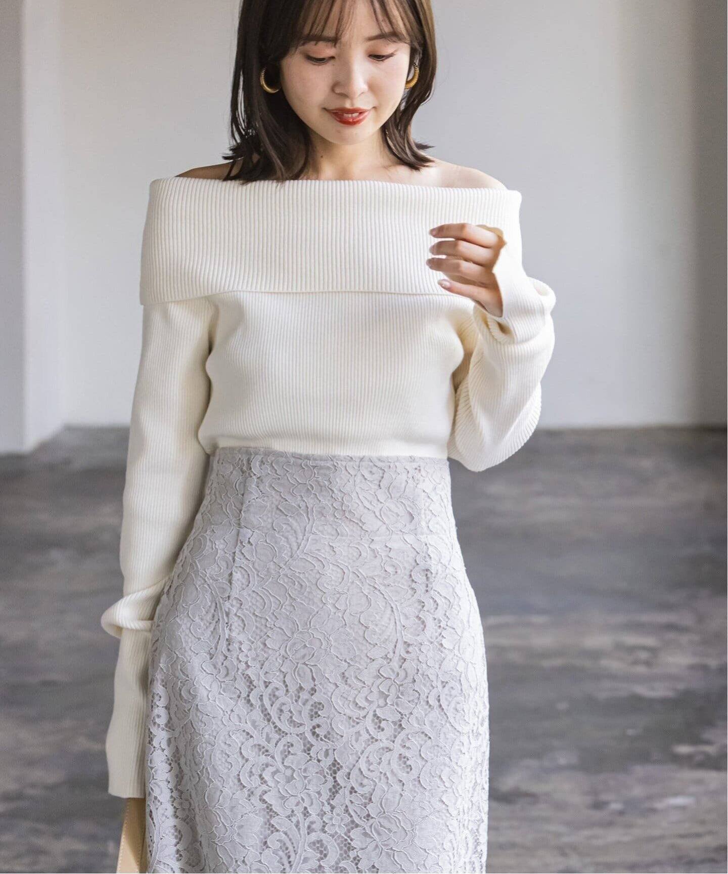 WEB限定追加》オフショルニット（ニット／セーター）｜NOBLE（ノーブル  