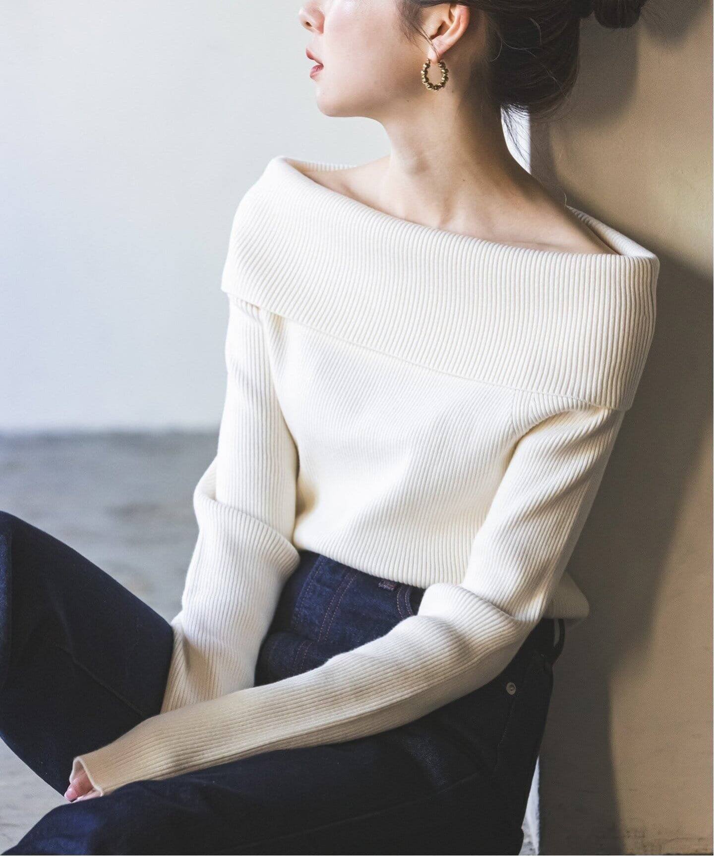 WEB限定追加》オフショルニット（ニット／セーター）｜NOBLE（ノーブル  