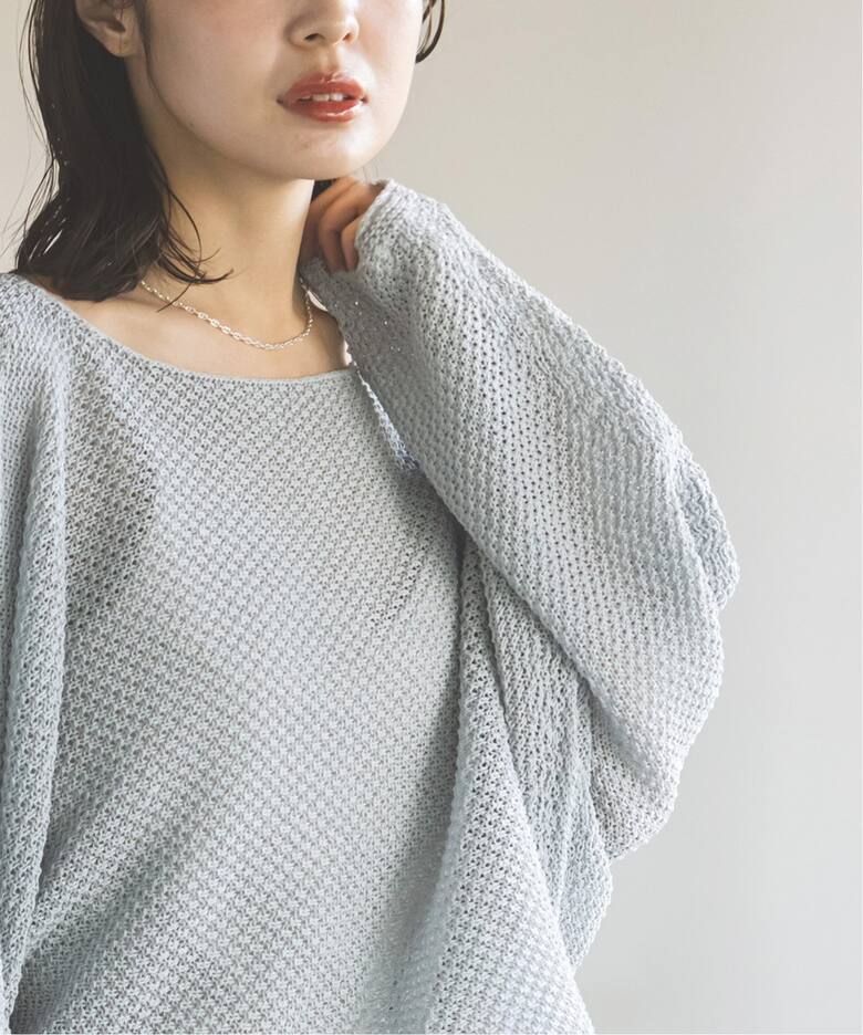 追加》ペーパーヤーン カノコショート丈プルオーバー（ニット  