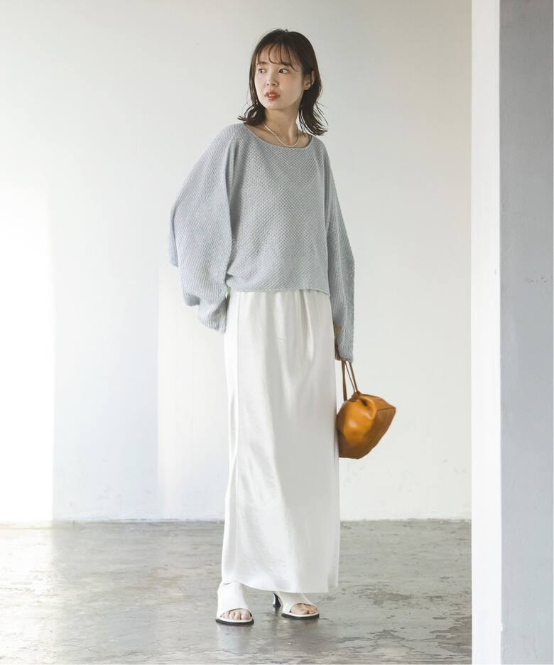 追加》ペーパーヤーン カノコショート丈プルオーバー（ニット  