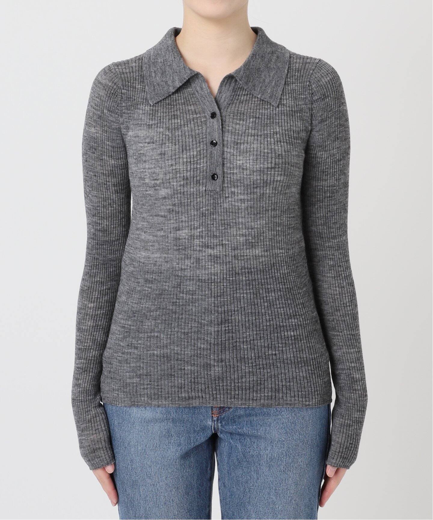 追加》アルパカミックスシアーポロニット（ニット／セーター