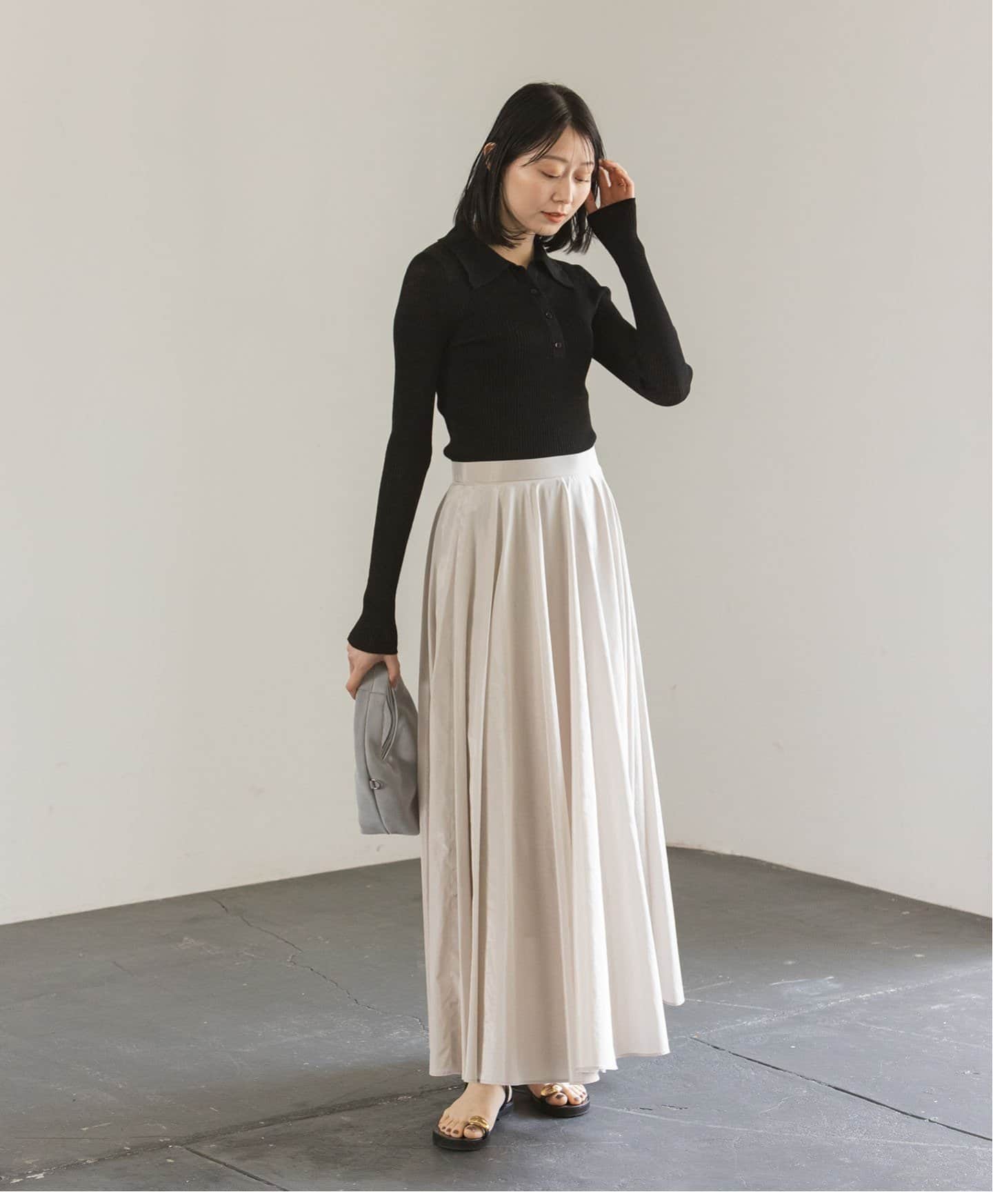 追加》アルパカミックスシアーポロニット（ニット／セーター