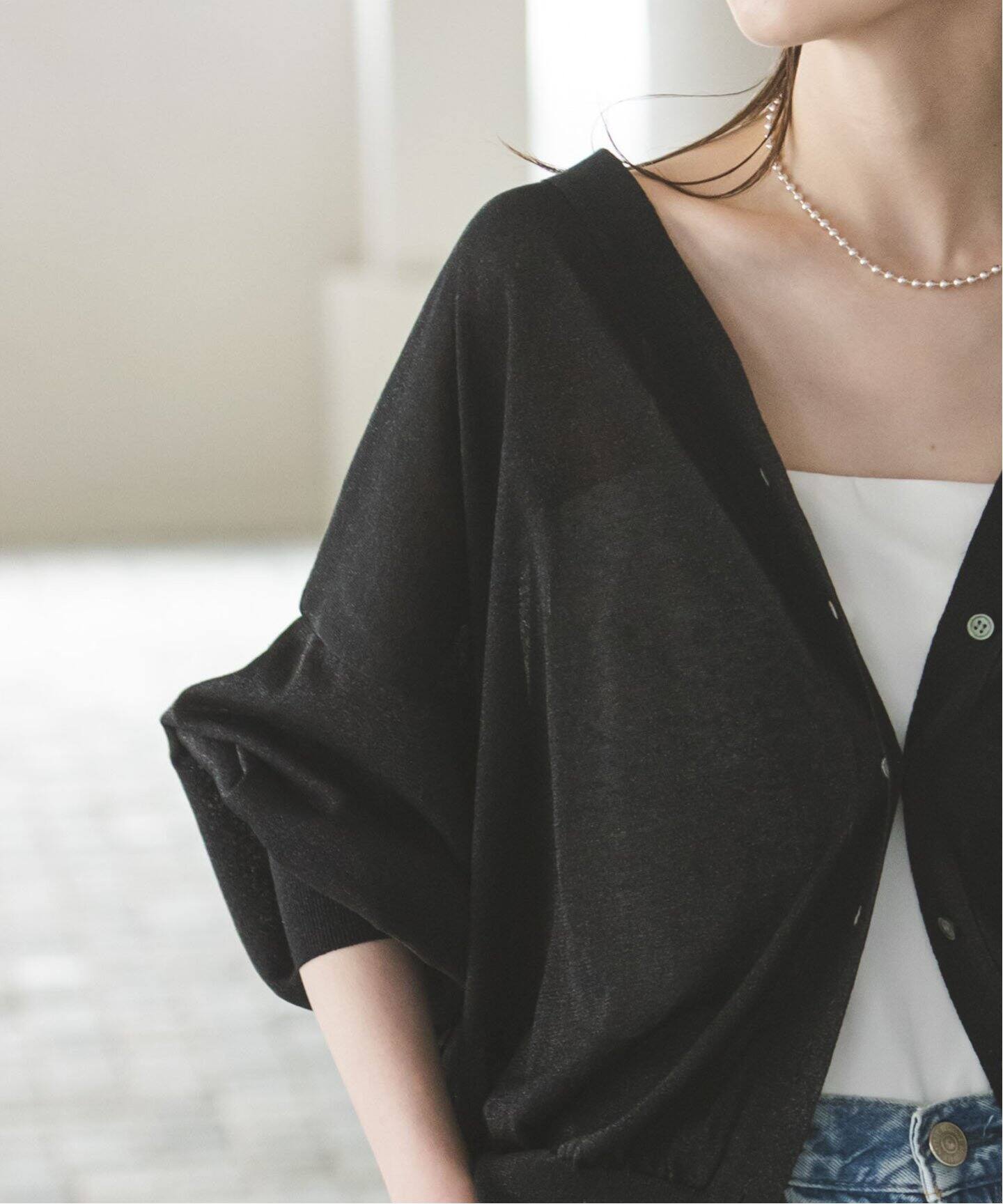 18G 2WAYラメドルマンカーディガン（カーディガン）｜NOBLE（ノーブル  