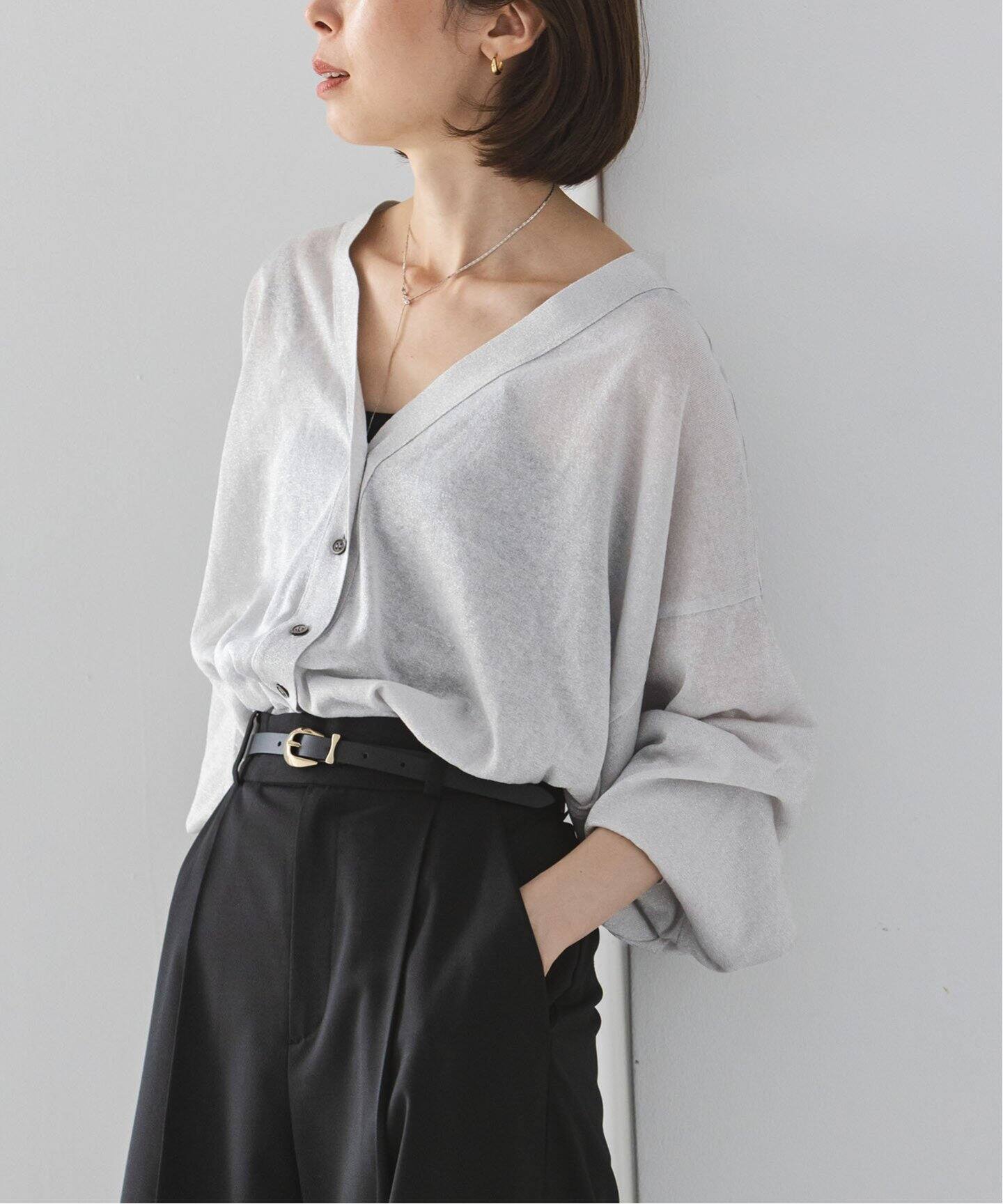 18G 2WAYラメドルマンカーディガン（カーディガン）｜NOBLE（ノーブル  