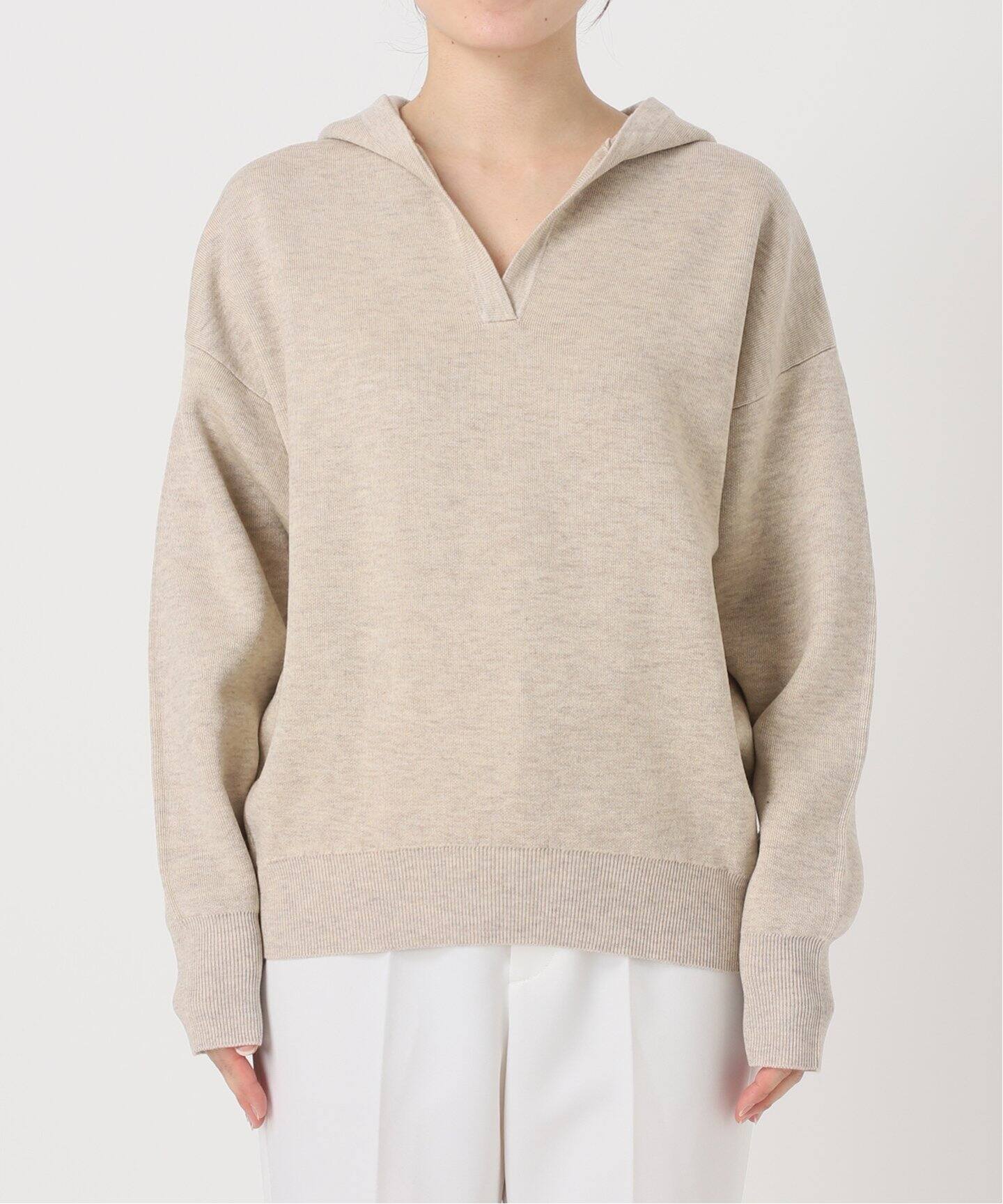 追加》接結タック編みフードプルオーバー（ニット／セーター）｜NOBLE  