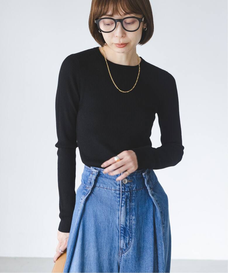 追加2》リブクルーネックニット（ニット／セーター）｜NOBLE（ノーブル  