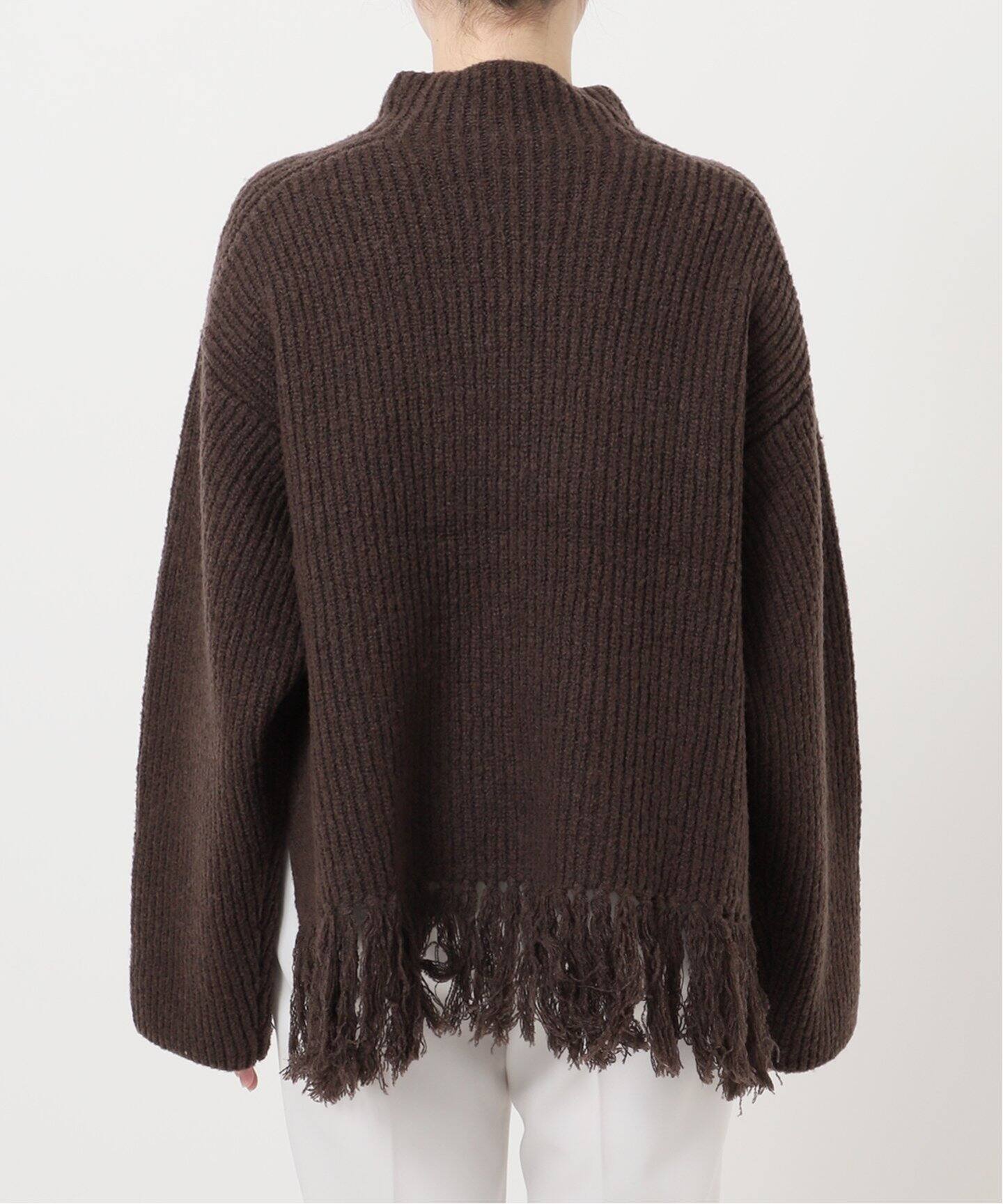 maed mini セーター ニット （mini boucle 片畦フリンジプルオーバー 
