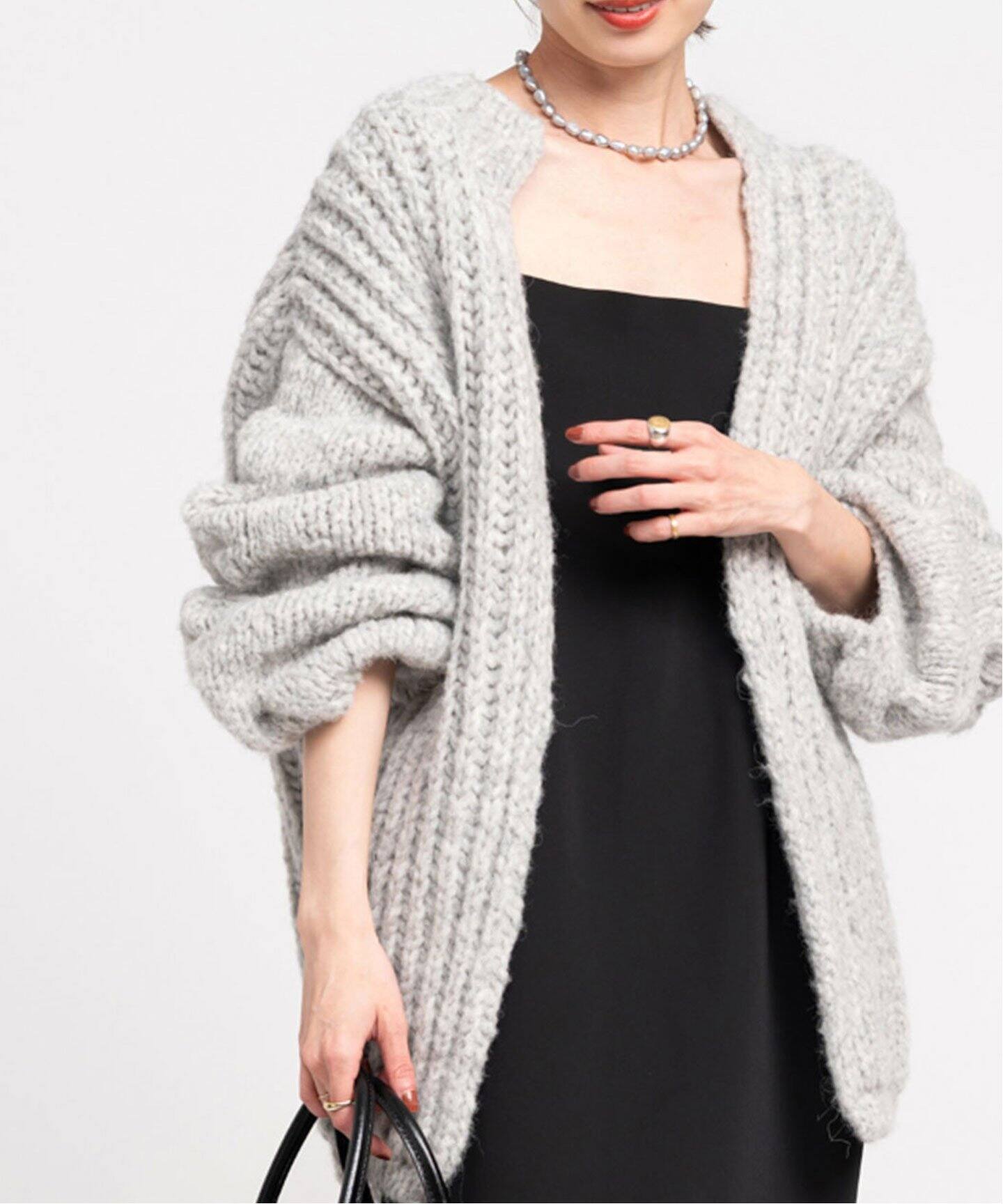 CASA FLINE/カーサフライン アルパカハンドニットカーディガン  