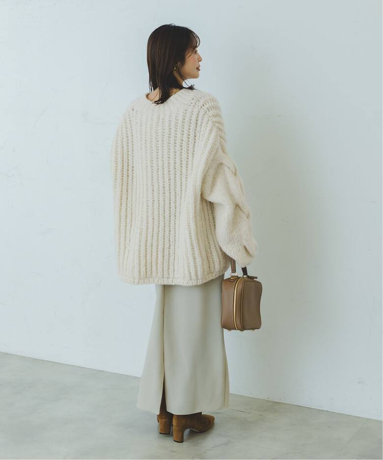 CASA FLINE/カーサフライン アルパカハンドニットカーディガン  