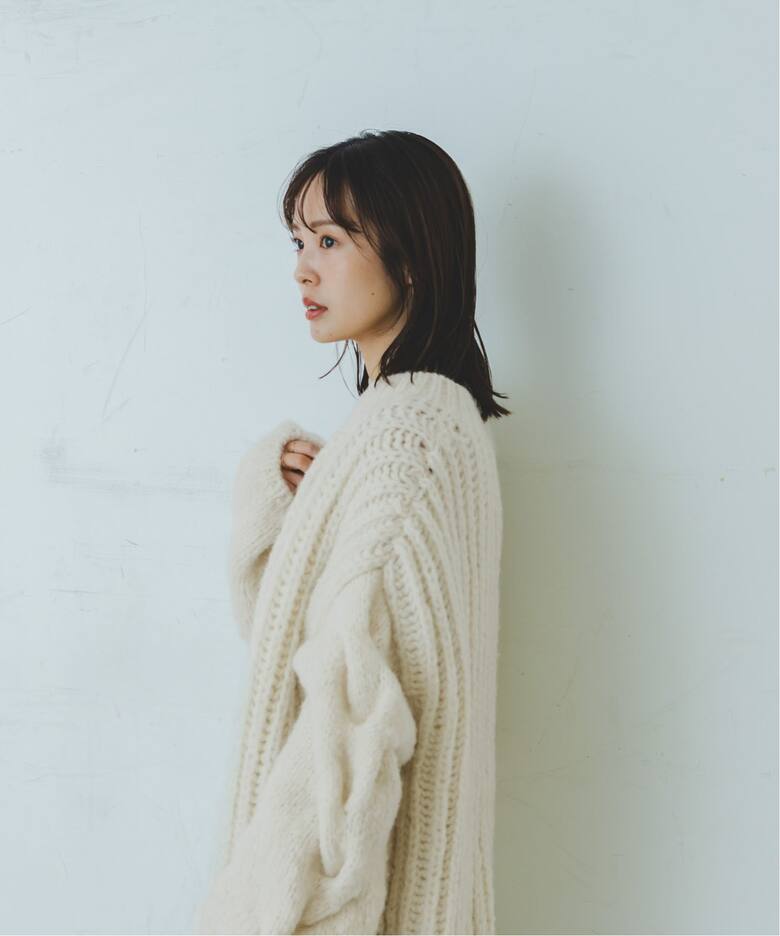 CASA FLINE/カーサフライン アルパカハンドニットカーディガン  