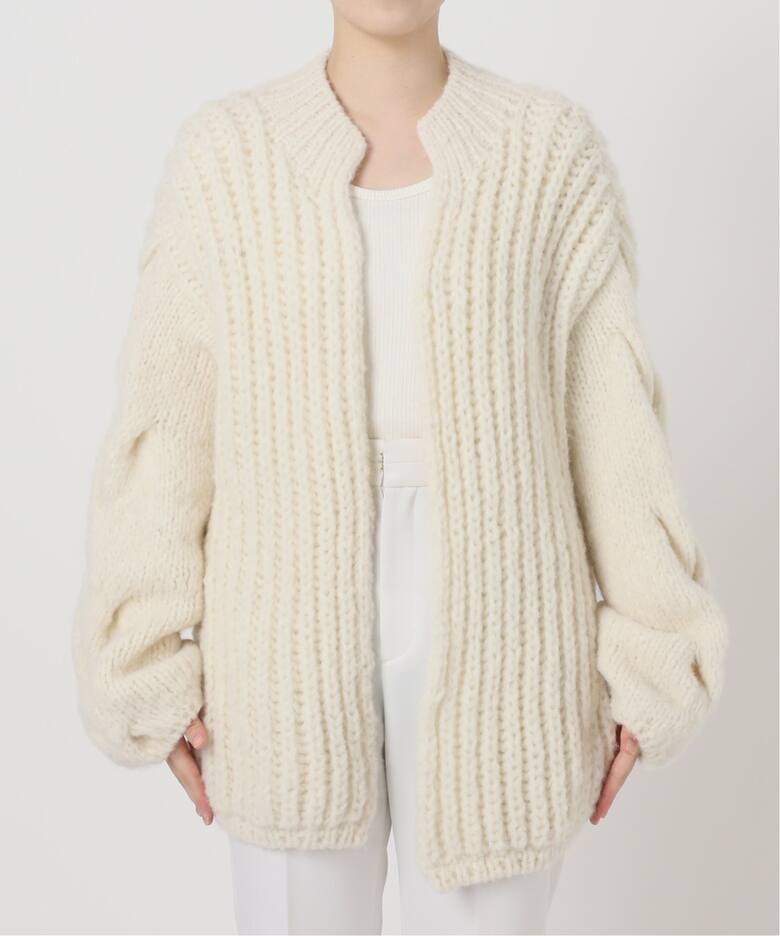 CASA FLINE/カーサフライン アルパカハンドニットカーディガン  