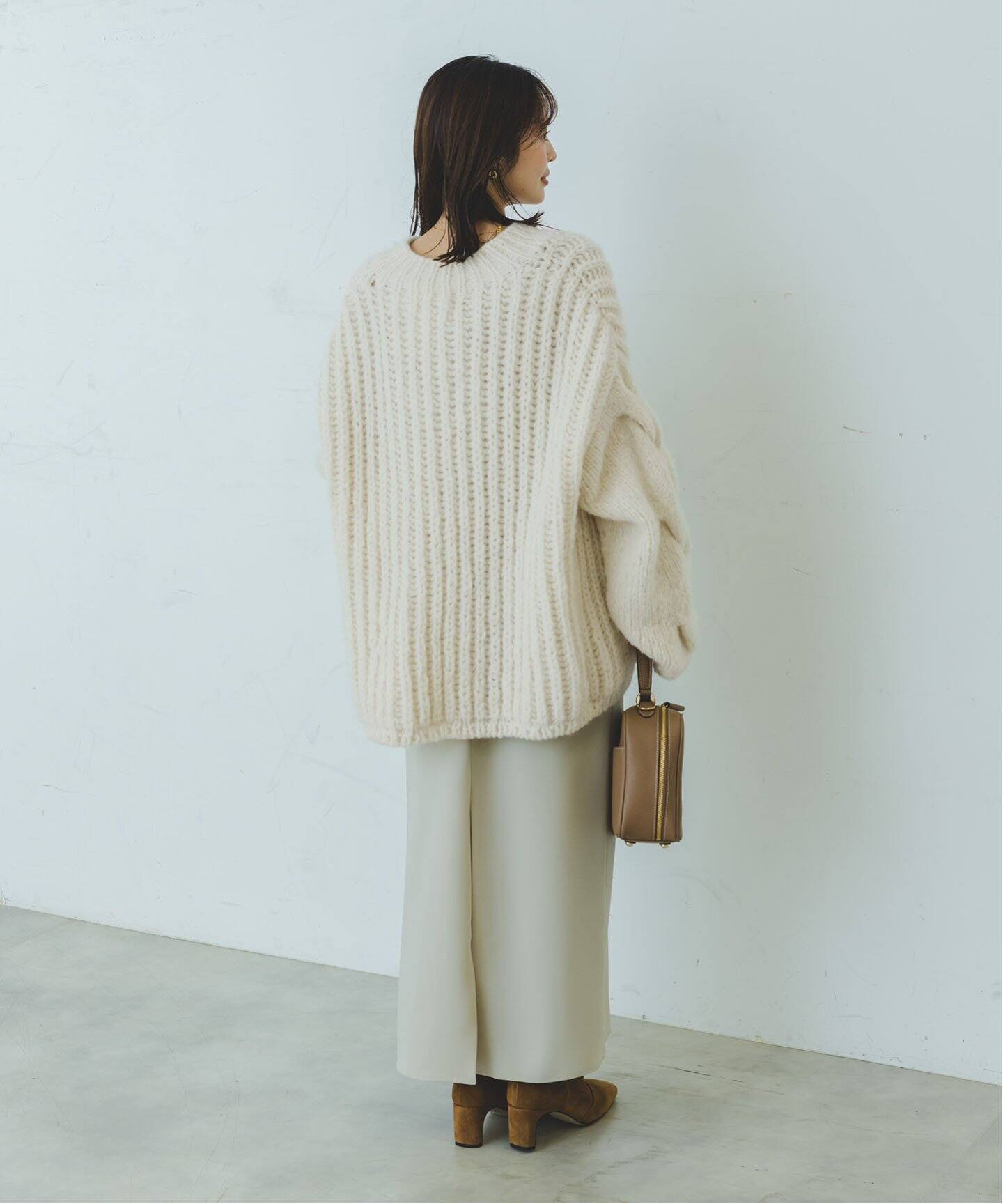 CASA FLINE/カーサフライン アルパカハンドニットカーディガン  