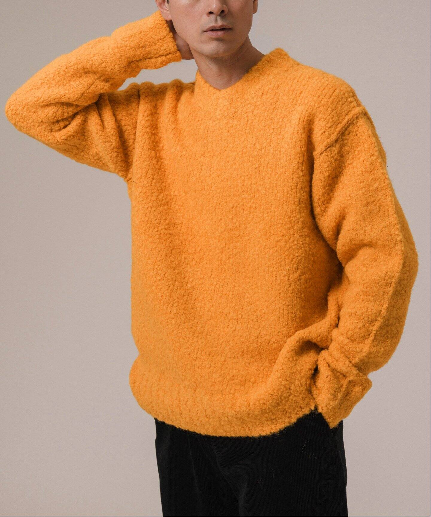 LA BOUCLE (ラブークル) ALPAFUR PILE JQ V/N ニット（ニット 