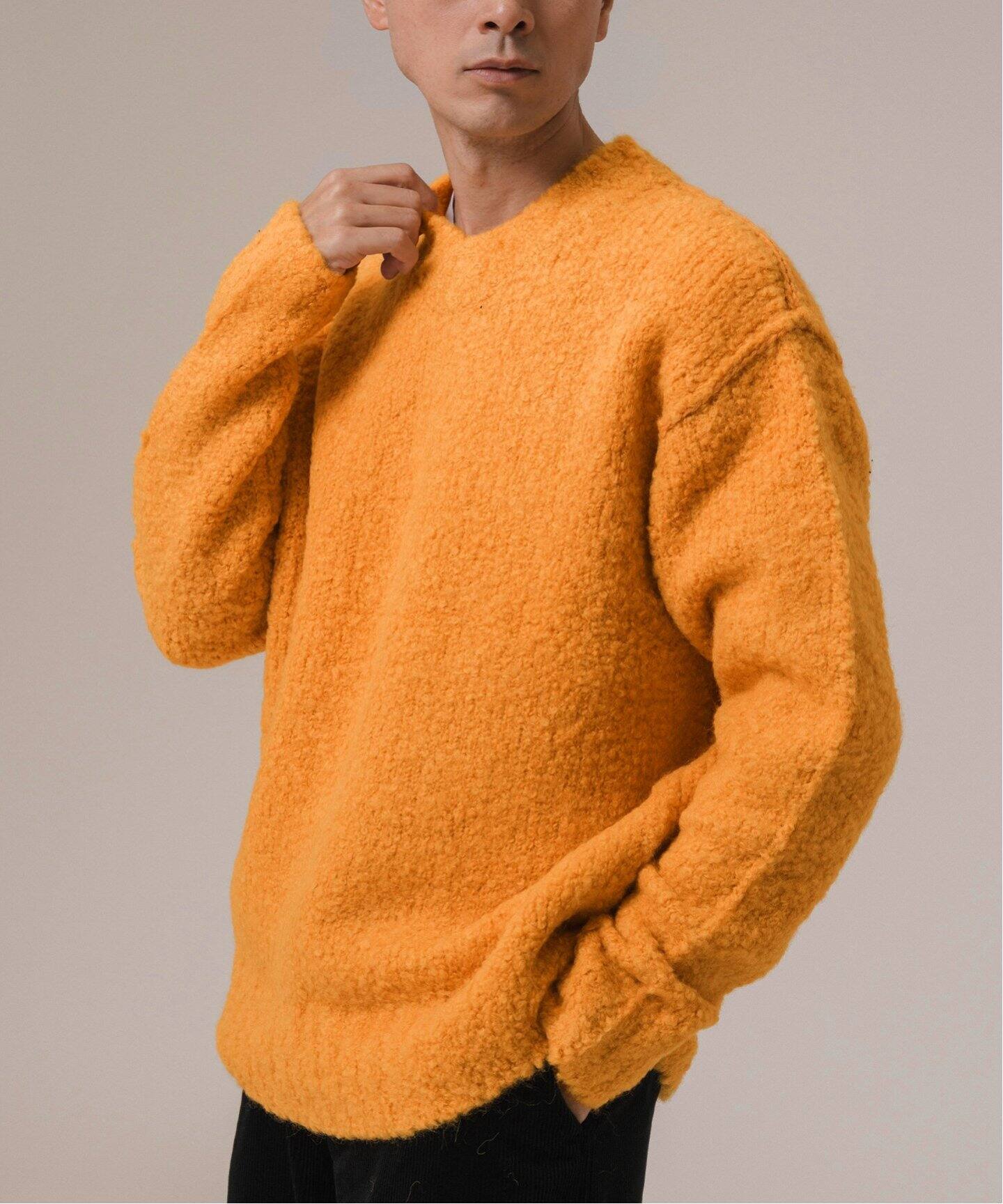 LA BOUCLE (ラブークル) ALPAFUR PILE JQ V/N ニット（ニット 