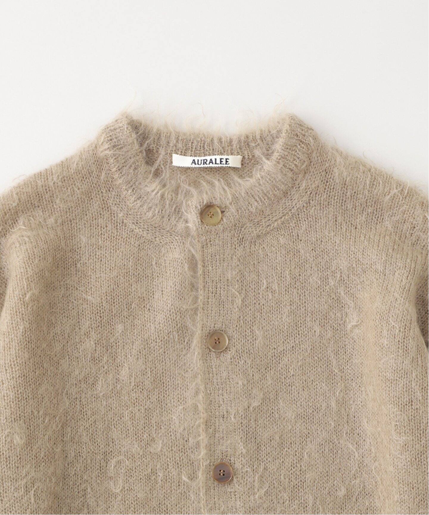 AURALEE BRUSHED SUPER KID MOHAIR CARDIGAN A24AC01KM（カーディガン 