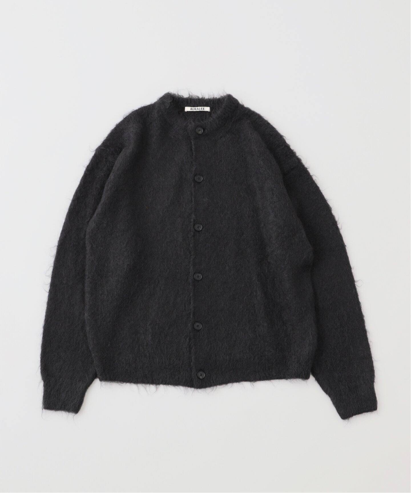 AURALEE BRUSHED SUPER KID MOHAIR CARDIGAN A24AC01KM（カーディガン 