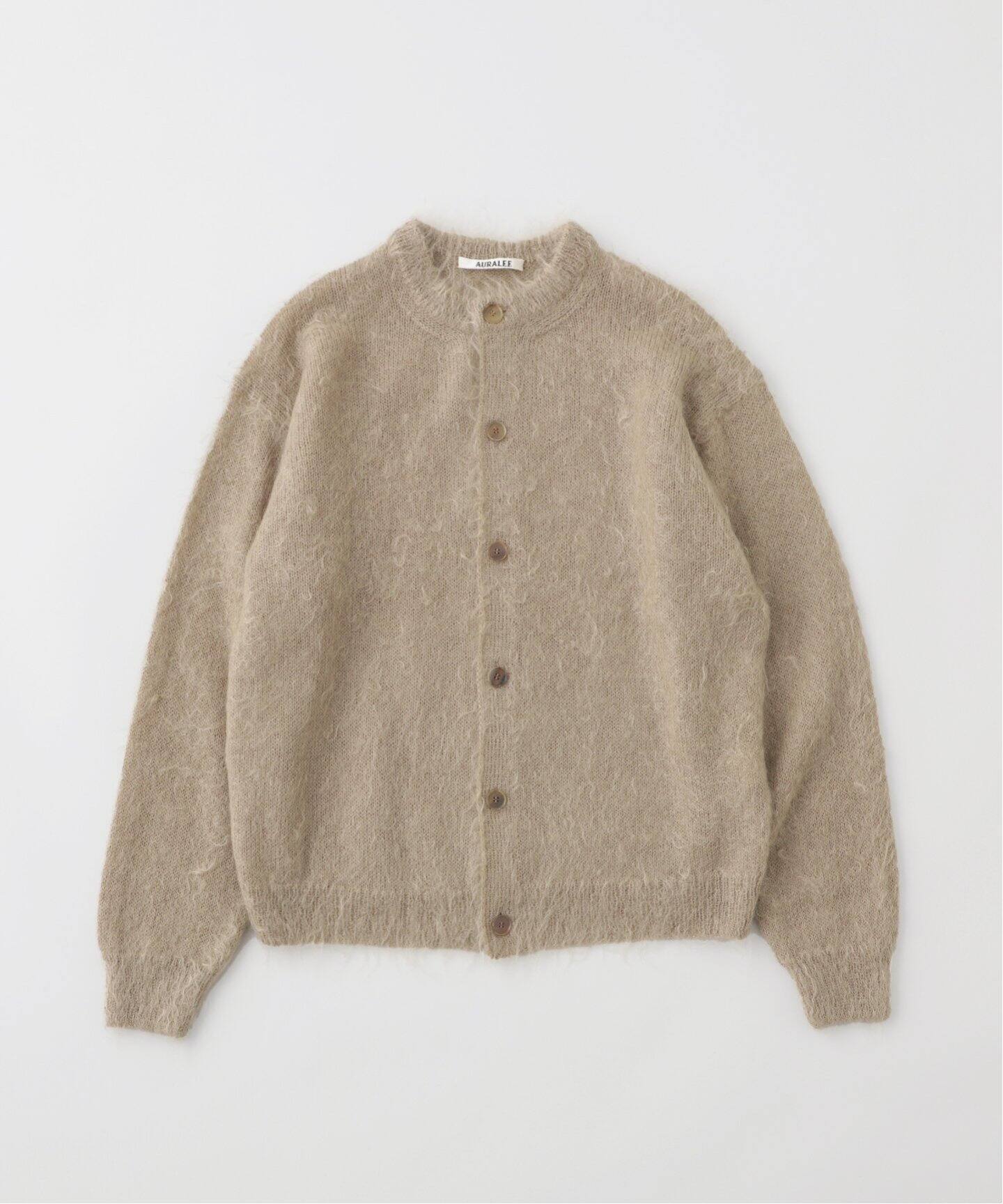 AURALEE BRUSHED SUPER KID MOHAIR CARDIGAN A24AC01KM（カーディガン 