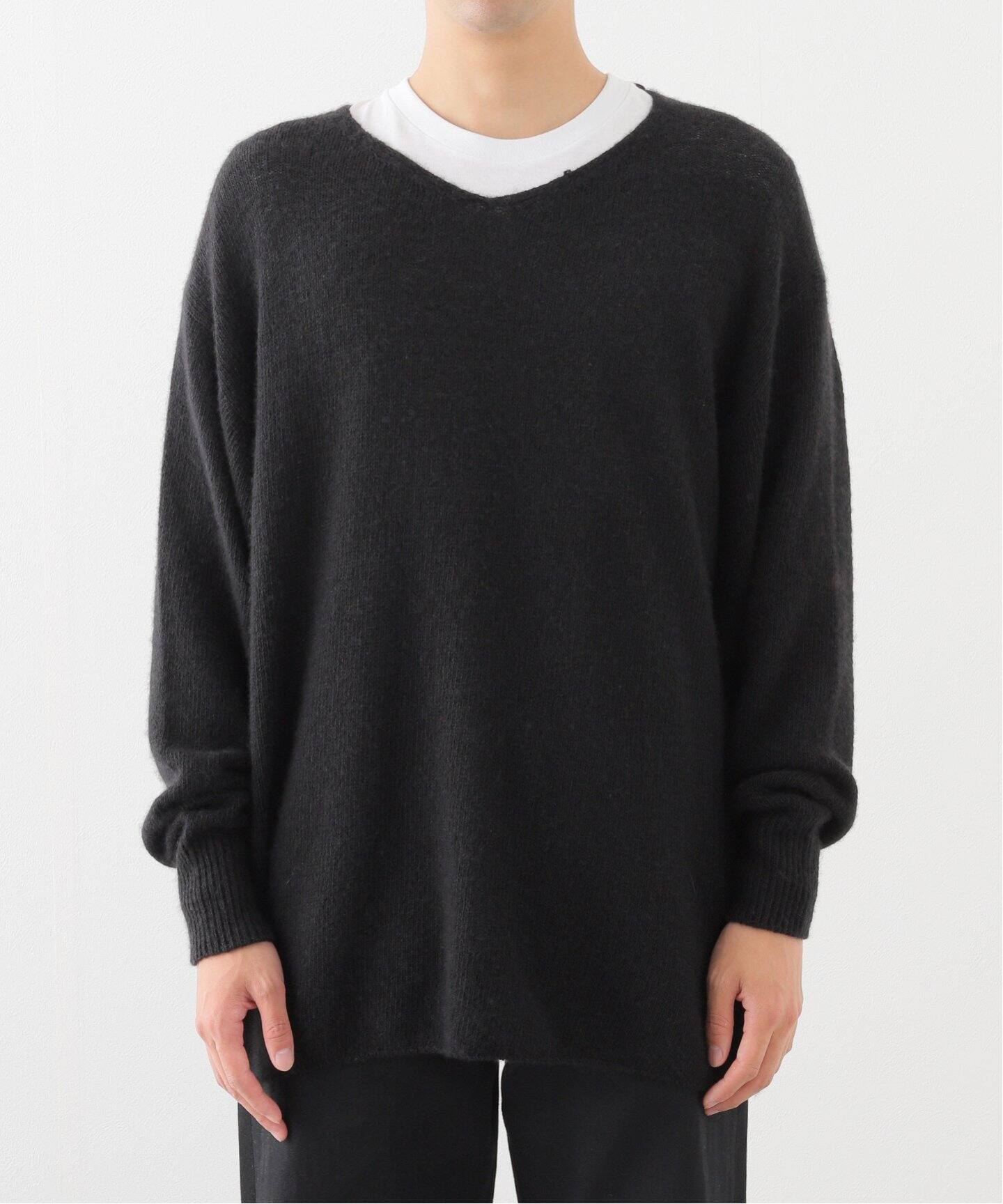 COMOLI(コモリ) カシミヤセイヒンゾメ Vネックニット A03-06003 