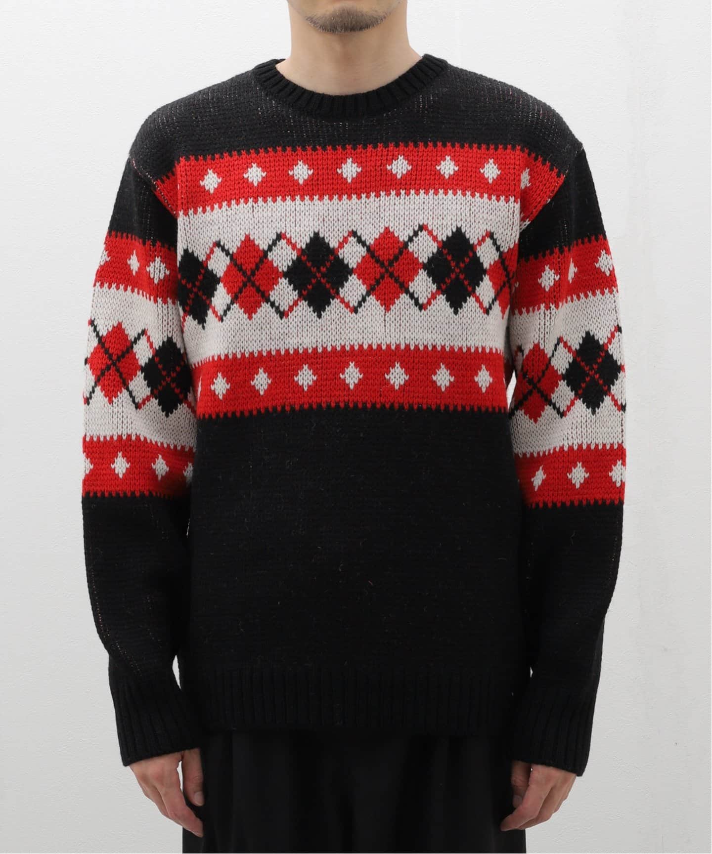 NEEDLES / ニードルズ Crew Neck Sweater - Argyle（ニット／セーター