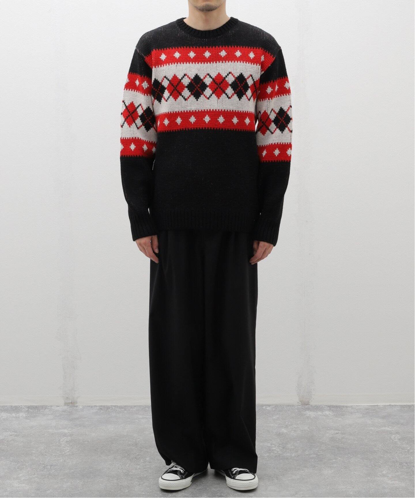 NEEDLES / ニードルズ Crew Neck Sweater - Argyle（ニット／セーター 