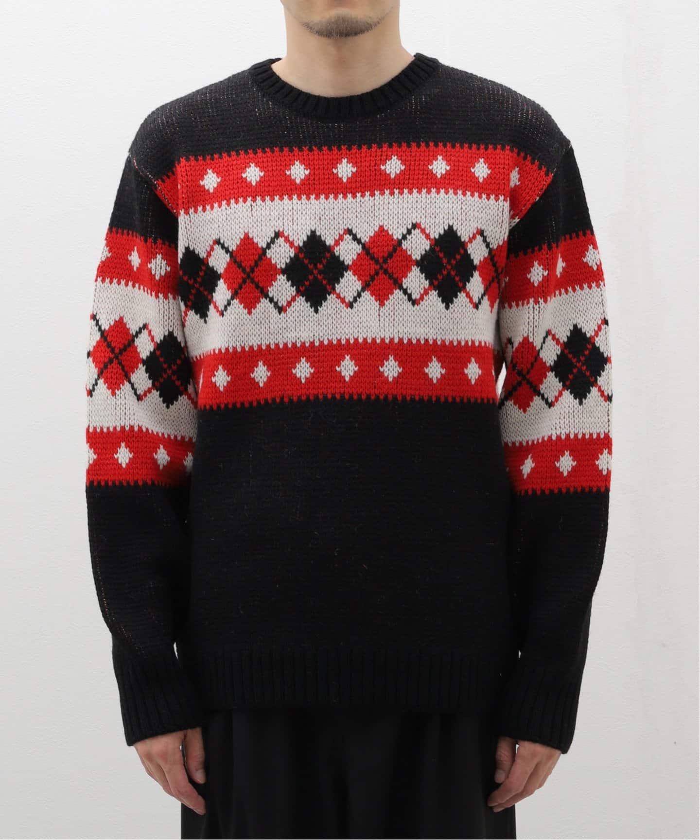 NEEDLES / ニードルズ Crew Neck Sweater - Argyle（ニット／セーター