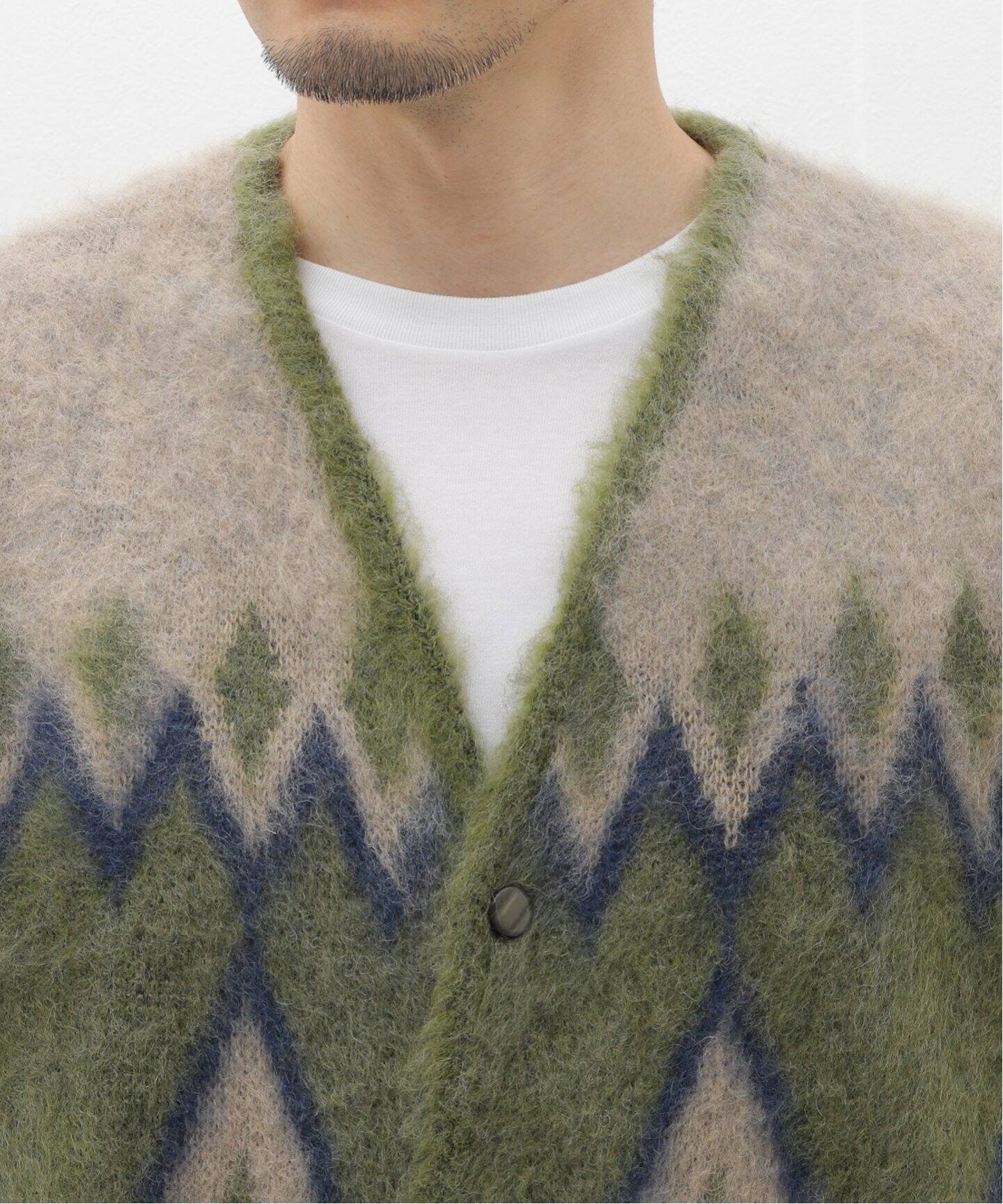 NEEDLES / ニードルズ Mohair mix Cardigan - Diamond（ニット 
