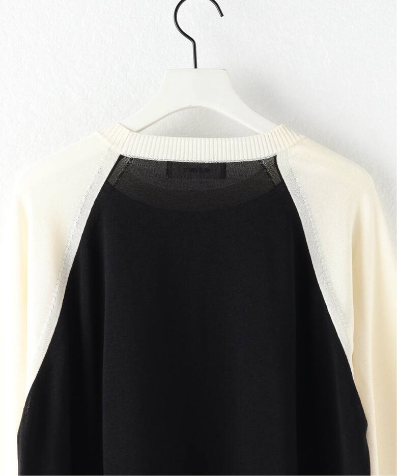 sulvam サルバム ニット アシンメトリー ブラック 変形 ショート丈 