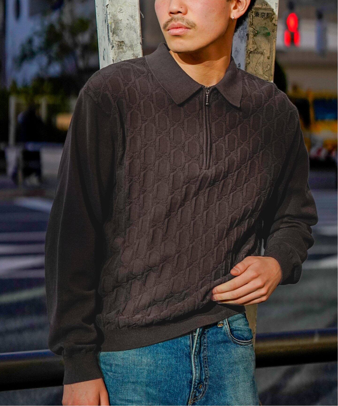 thisisneverthat / ディスイズネバーザット】Cable Knit Zip 
