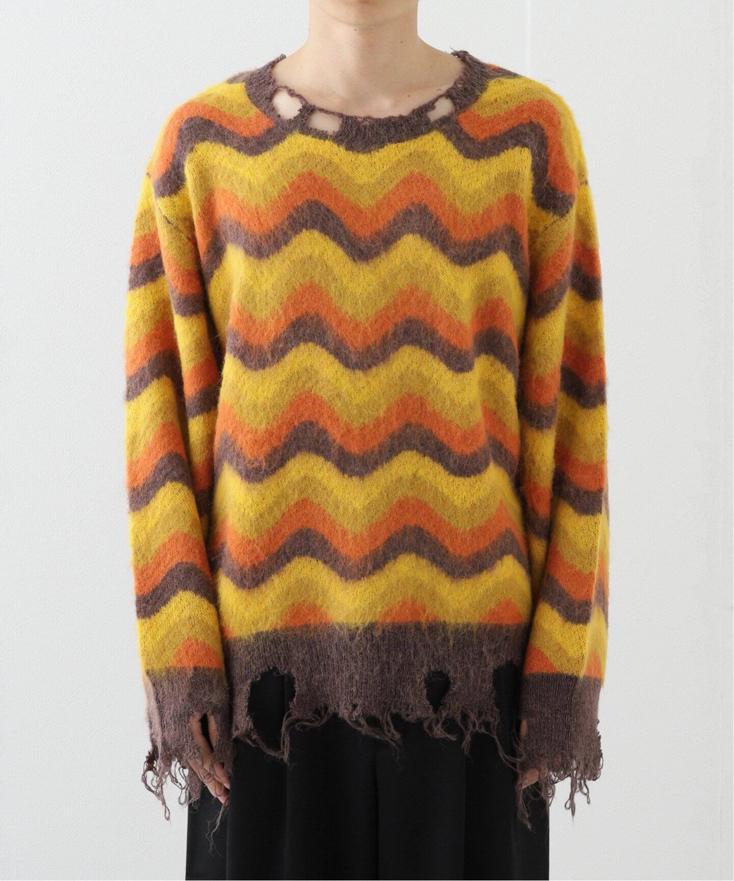 LAMROF / ラムロフ】ウェーブ モヘヤ ブレンド ニット（ニット