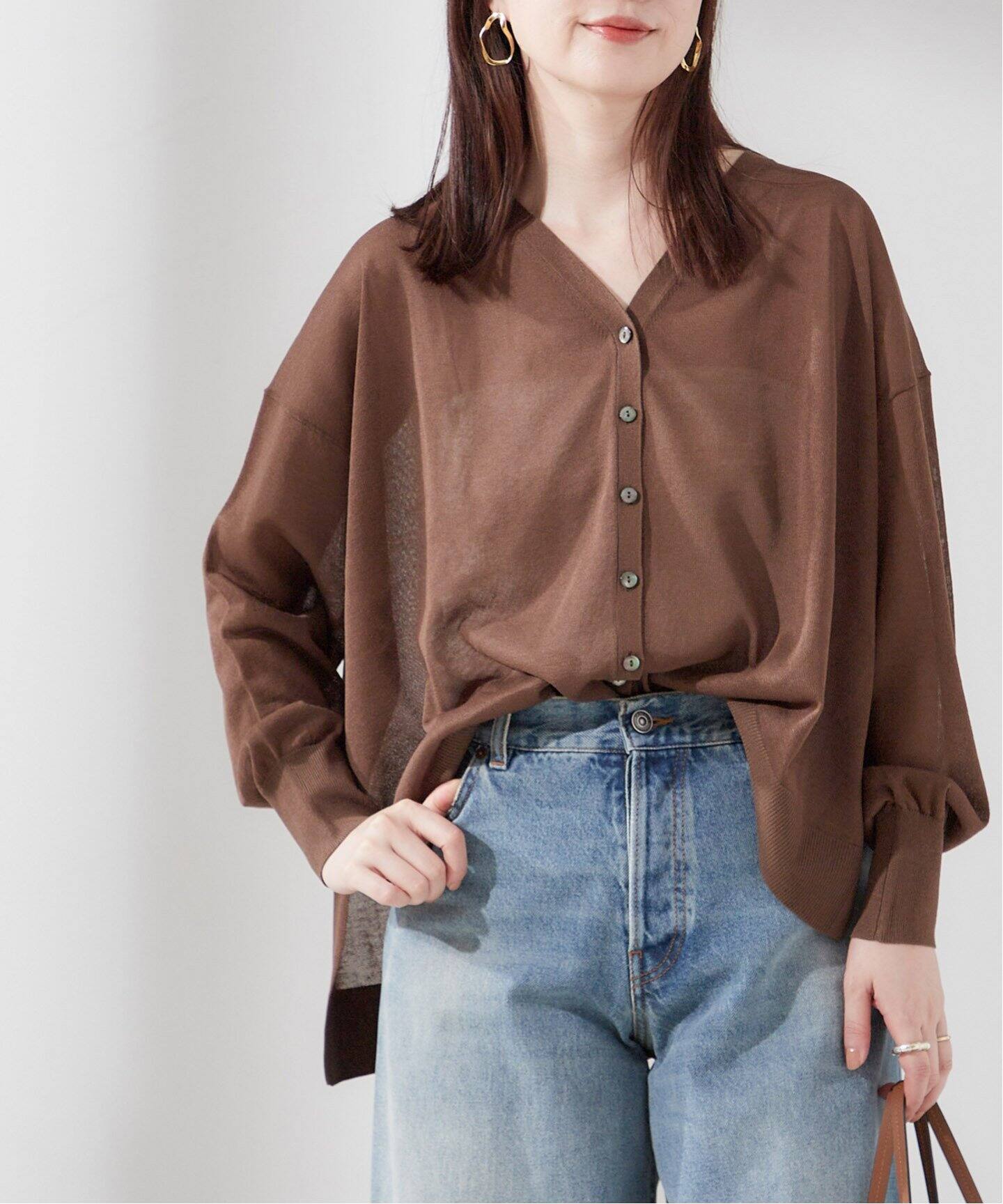 シアーVネックカーディガン（カーディガン）｜JOURNAL STANDARD L  