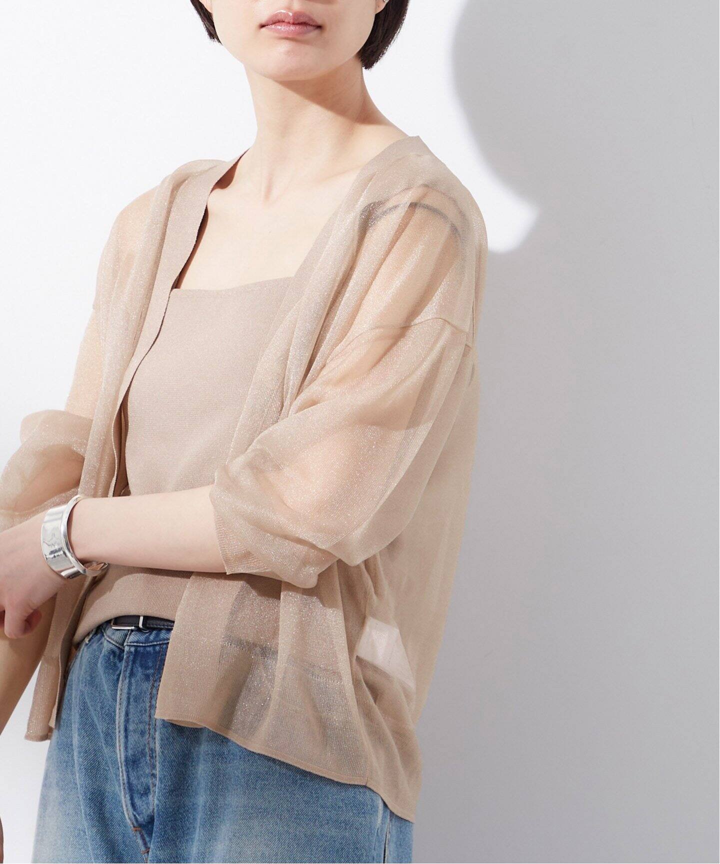 ラメニットVカーディガン（カーディガン）｜JOURNAL STANDARD L 