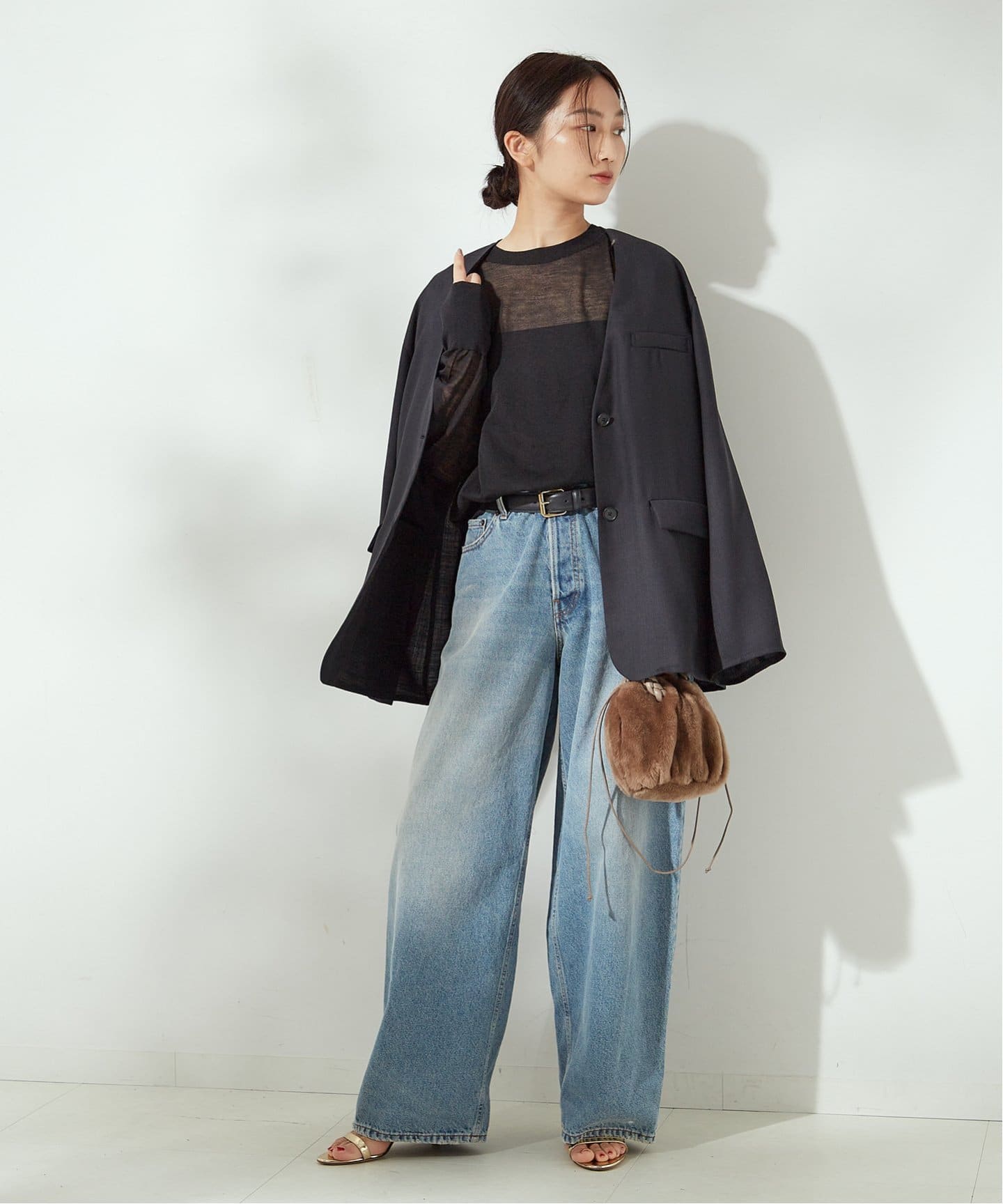 JOURNAL STANDARD L'ESSAGE✨BIGプルオーバー　シアー ウールナイロン シアーBIGプルオーバー（ニット／セーター