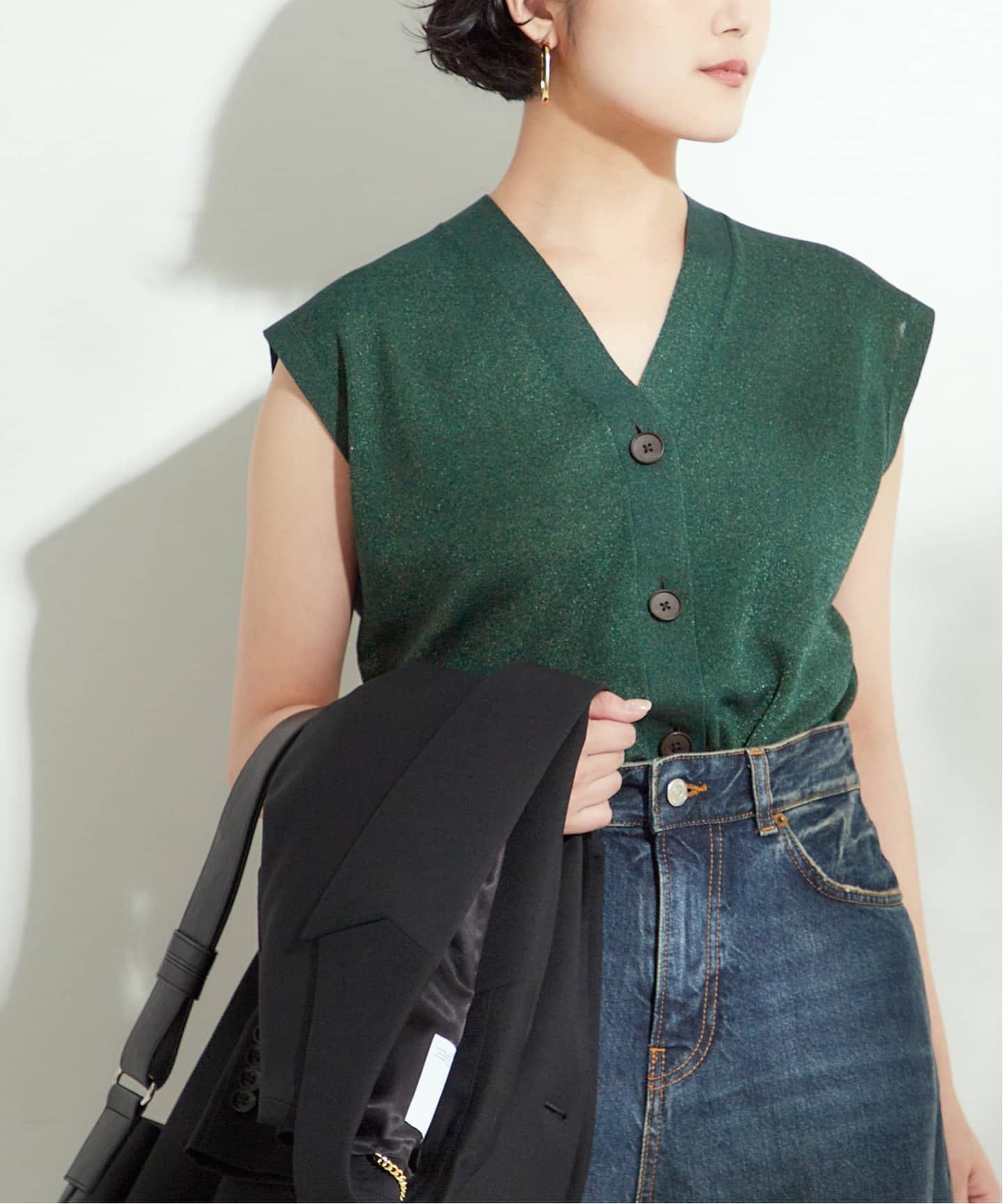 2024AW】L´ESSAGE GALAXYベスト ニット ジレ