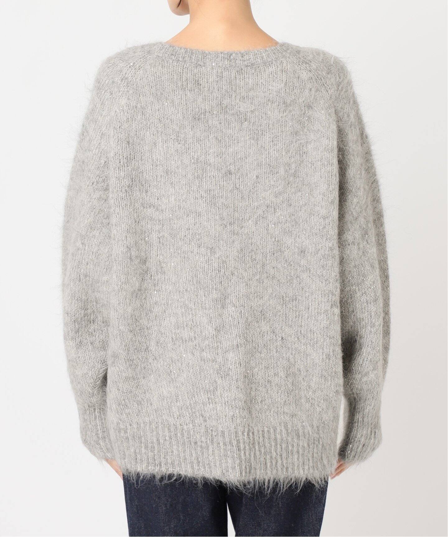 追加》アルパカMIX スパンコールニットプルオーバー（ニット／セーター