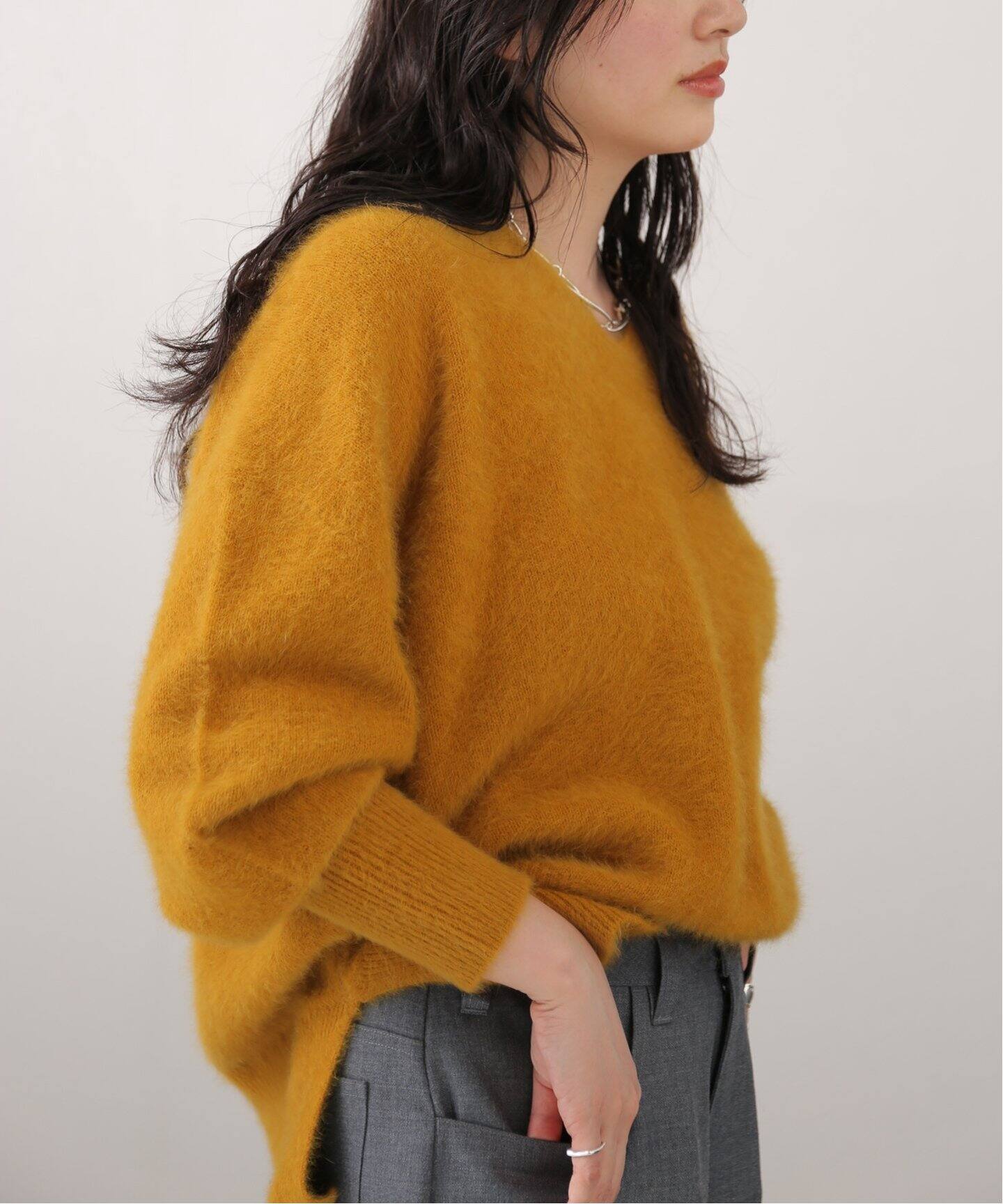 追加》FOX CASHMERE Vネックプルオーバー（ニット／セーター 